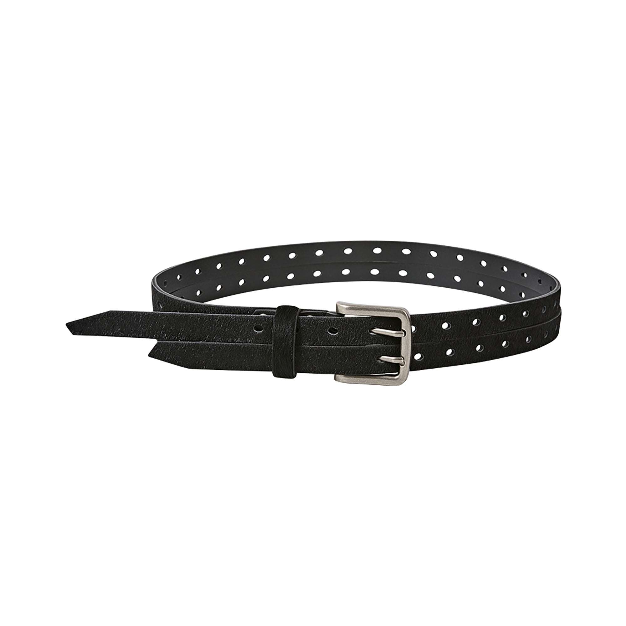 KREATE Perforated Double-Prong Faux Leather Belt, premium urban and streetwear designers apparel on PROJECTISR.com, KREATE