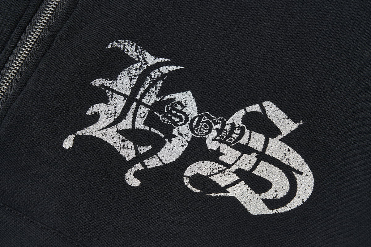 SAXGENWON Thorn Graphic Studded Hoodie & Double-Waistband Sweatpants Set