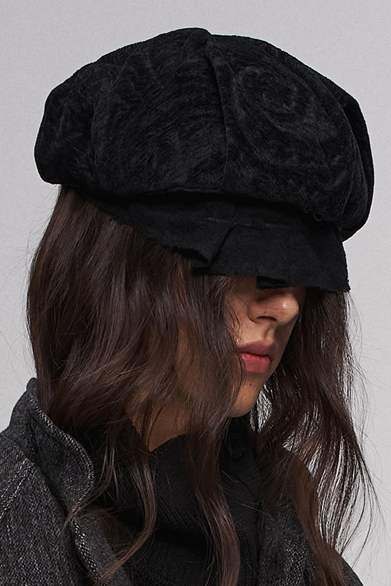 ILNya Nieternite Nifutur Lace-Jacquard Newsboy Cap