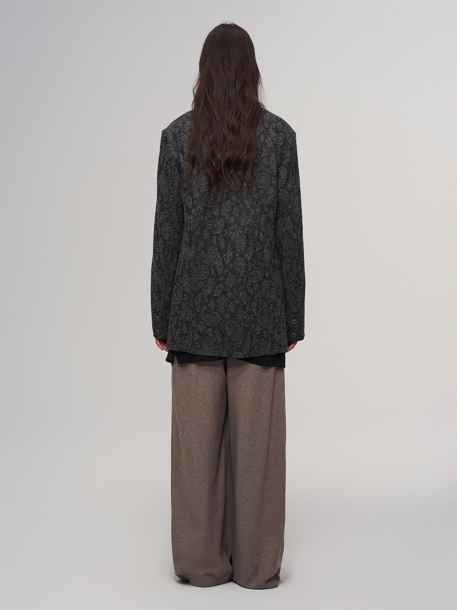 ILNya Nieternite Nifutur Paisley Jacquard Oversized Blazer