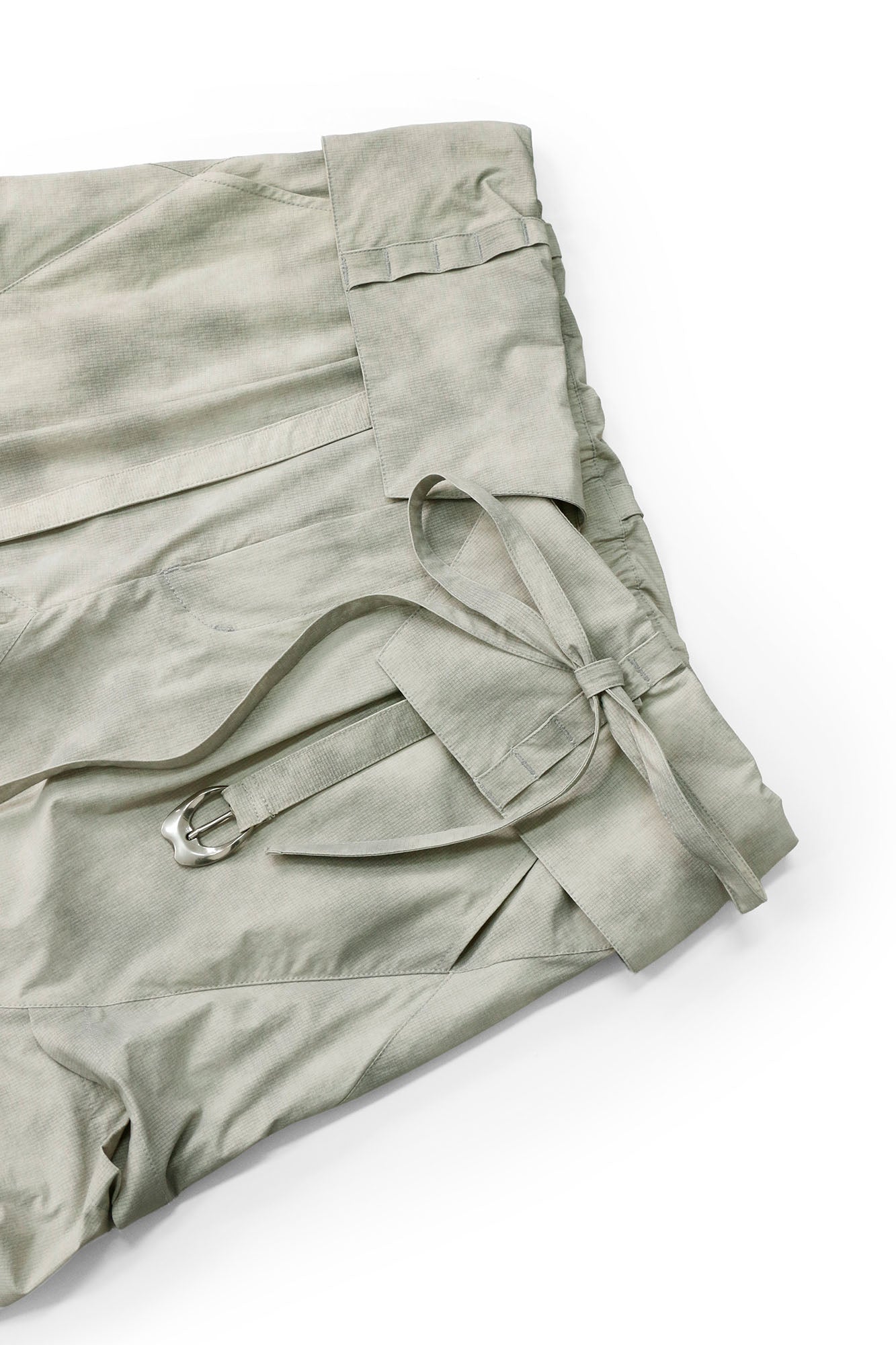 RELABEL Detachable Ruched Inverted Waist Cargo Pants, premium urban and streetwear designers apparel on PROJECTISR.com, RELABEL
