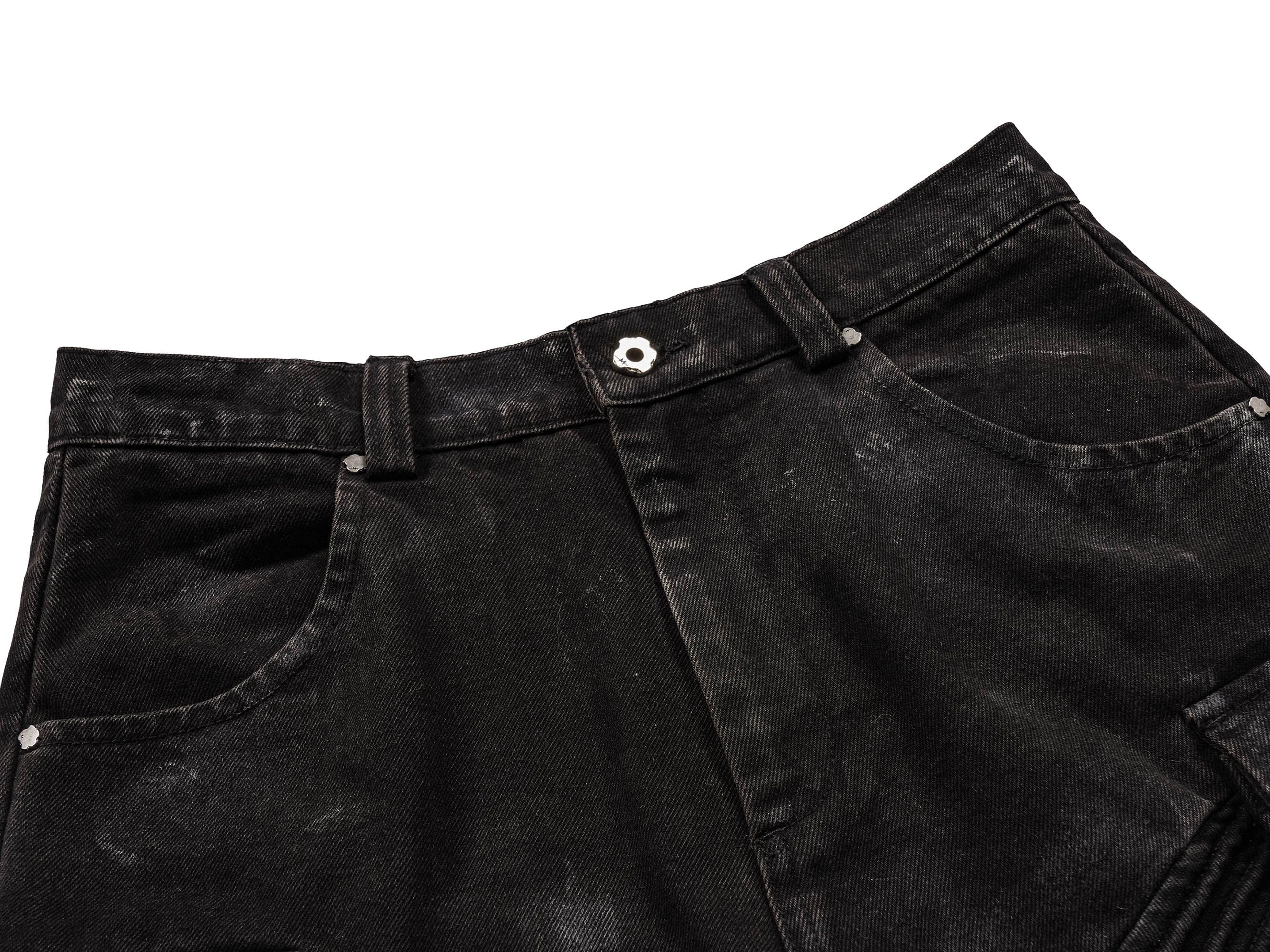 UNDERWATER Deconstructed Distressed Wanderer Multi-Pocket Jeans, premium urban and streetwear designers apparel on PROJECTISR.com, UNDERWATER