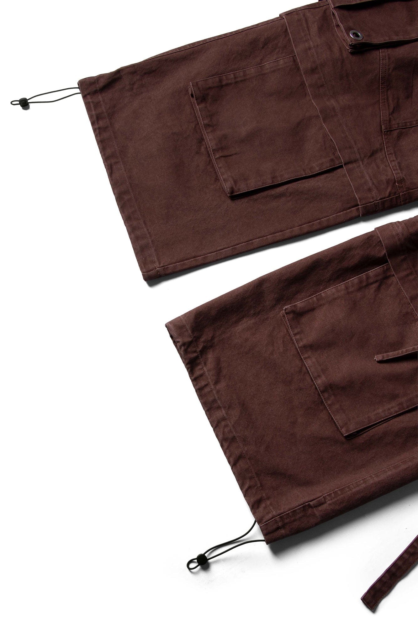 RELABEL Multi-Pocket Detachable Scarf Distressed Cargo Coffee, premium urban and streetwear designers apparel on PROJECTISR.com, RELABEL