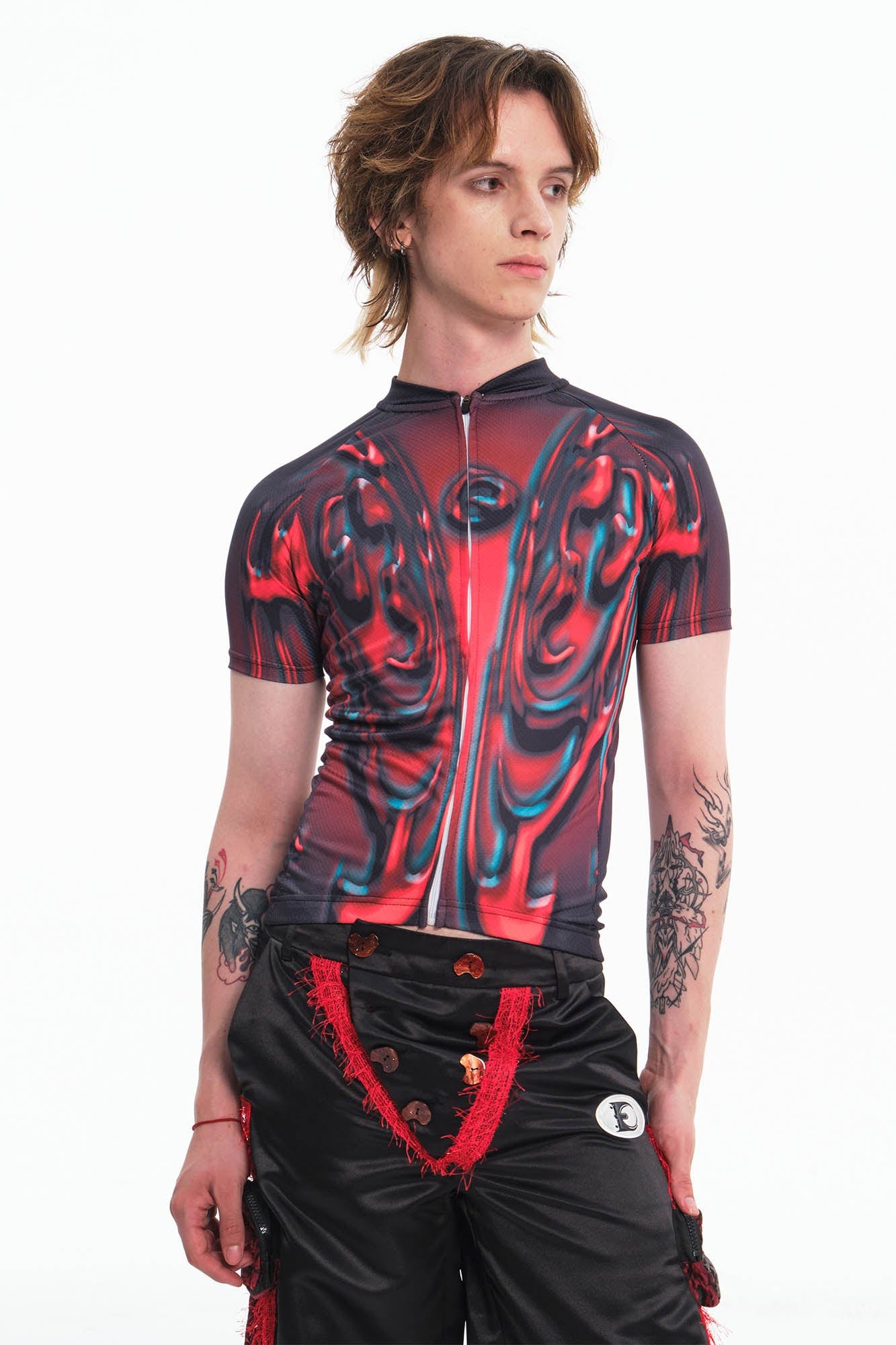 EMBRYO Totem Abstract Cycling Jersey, premium urban and streetwear designers apparel on PROJECTISR.com, EMBRYO