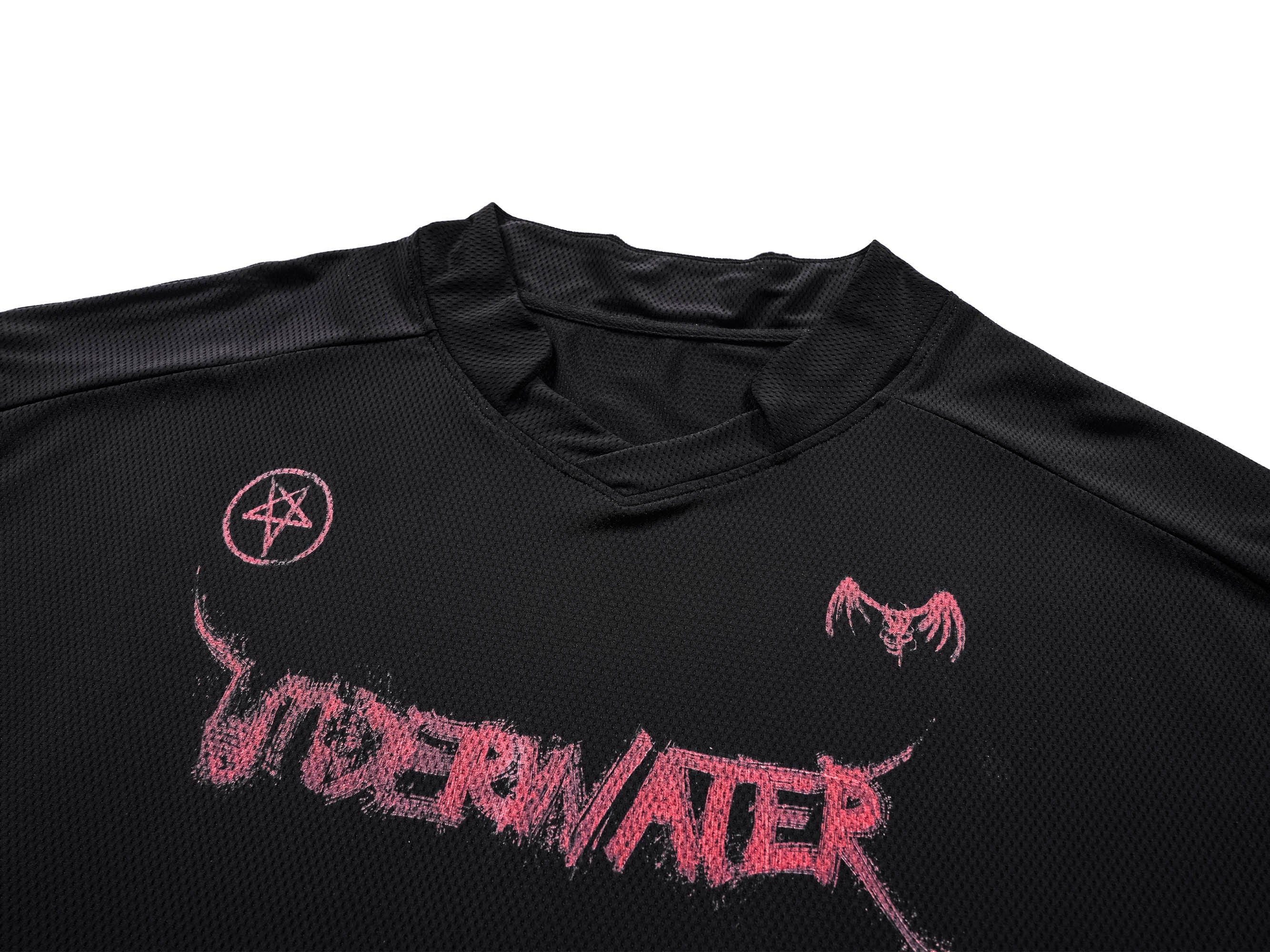UNDERWATER Demon Squad Mesh Long-Sleeve Jersey, premium urban and streetwear designers apparel on PROJECTISR.com, UNDERWATER