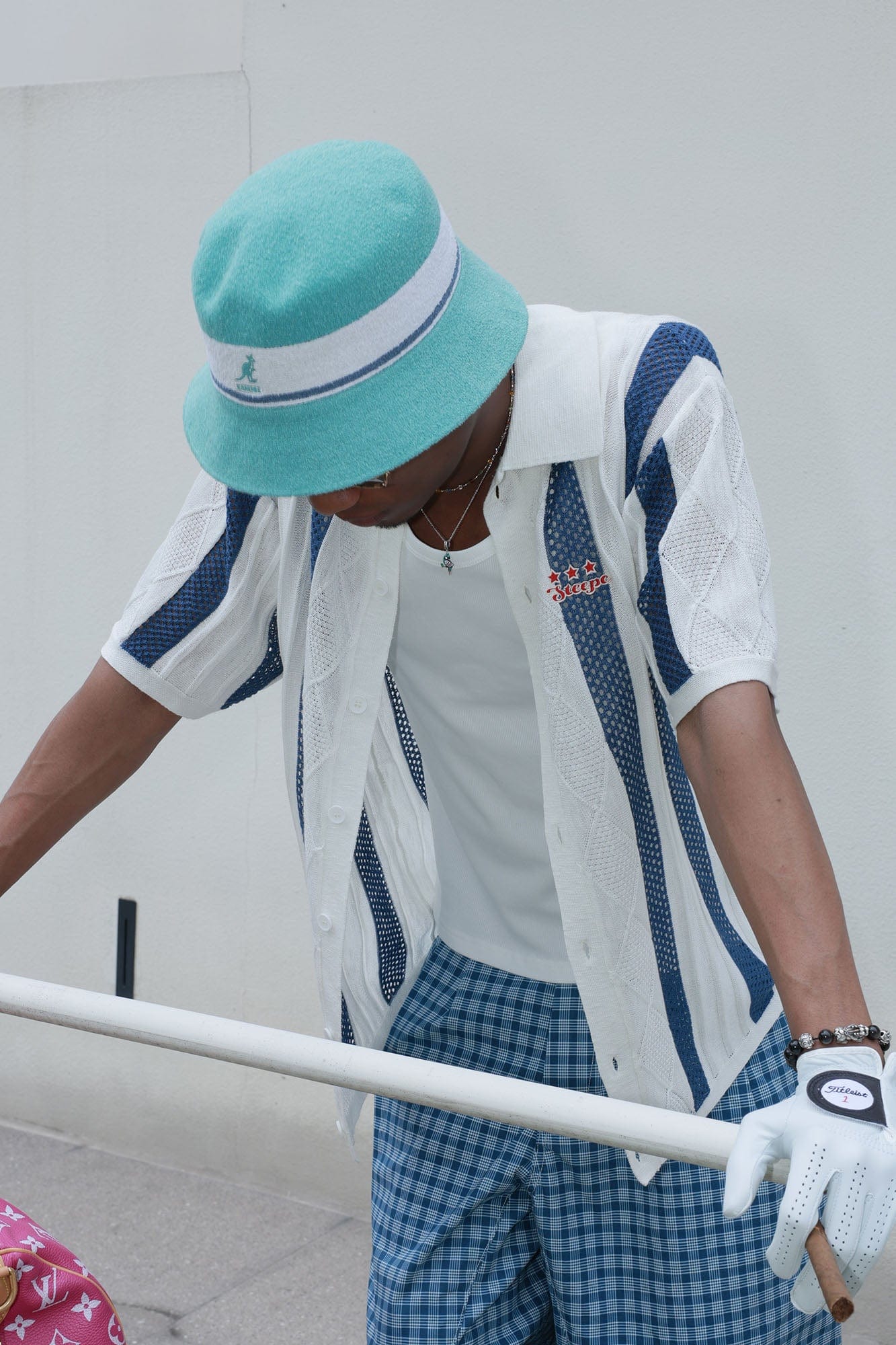 STEEPC No.96 Patchwork Striped Knit Half Shirt, premium urban and streetwear designers apparel on PROJECTISR.com, STEEPC