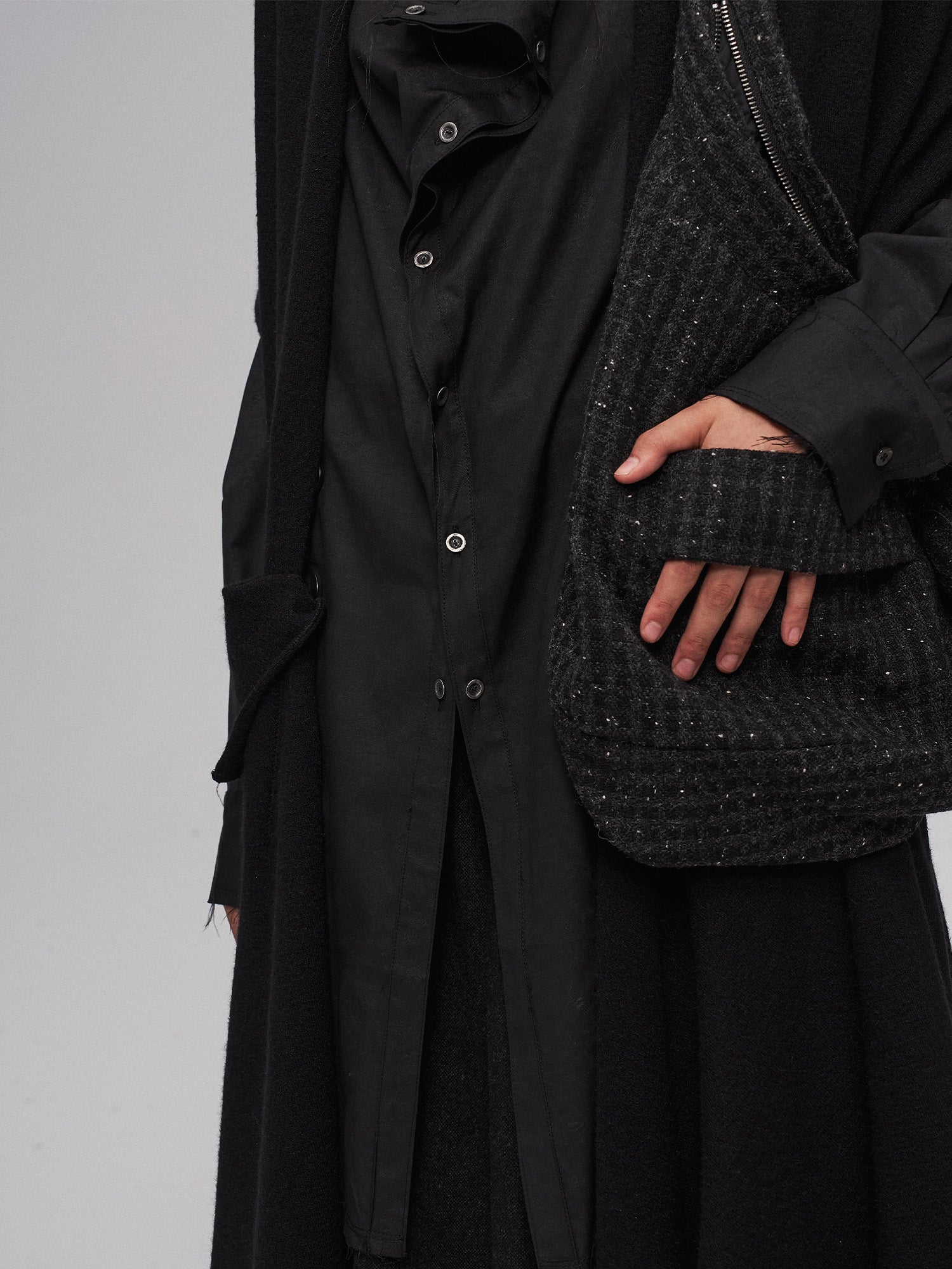 ILNya Nieternite Nifutur Deconstructed Raw-Edge Scarf Vest