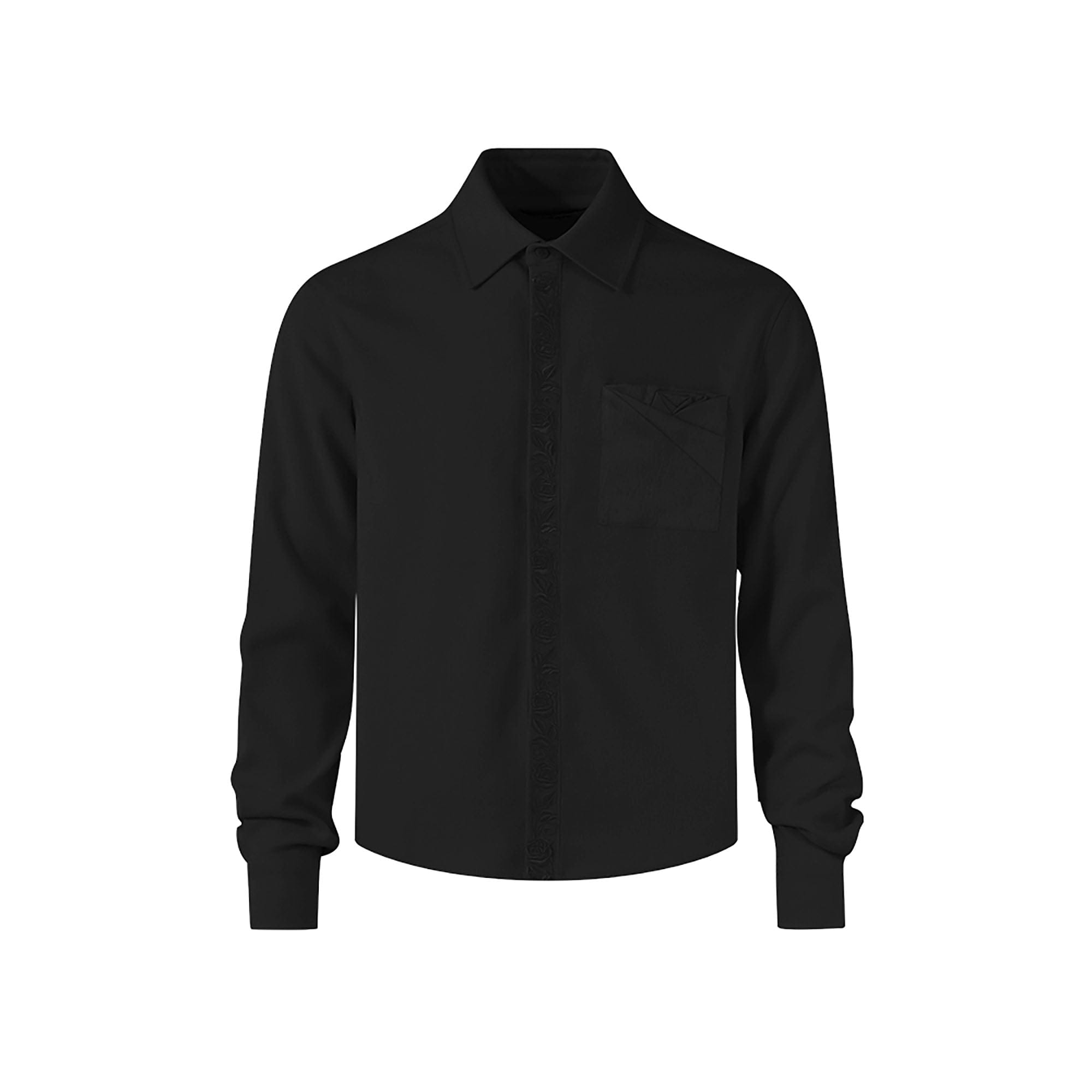 KREATE Floral Jacquard Trim Pocket Shirt, premium urban and streetwear designers apparel on PROJECTISR.com, KREATE