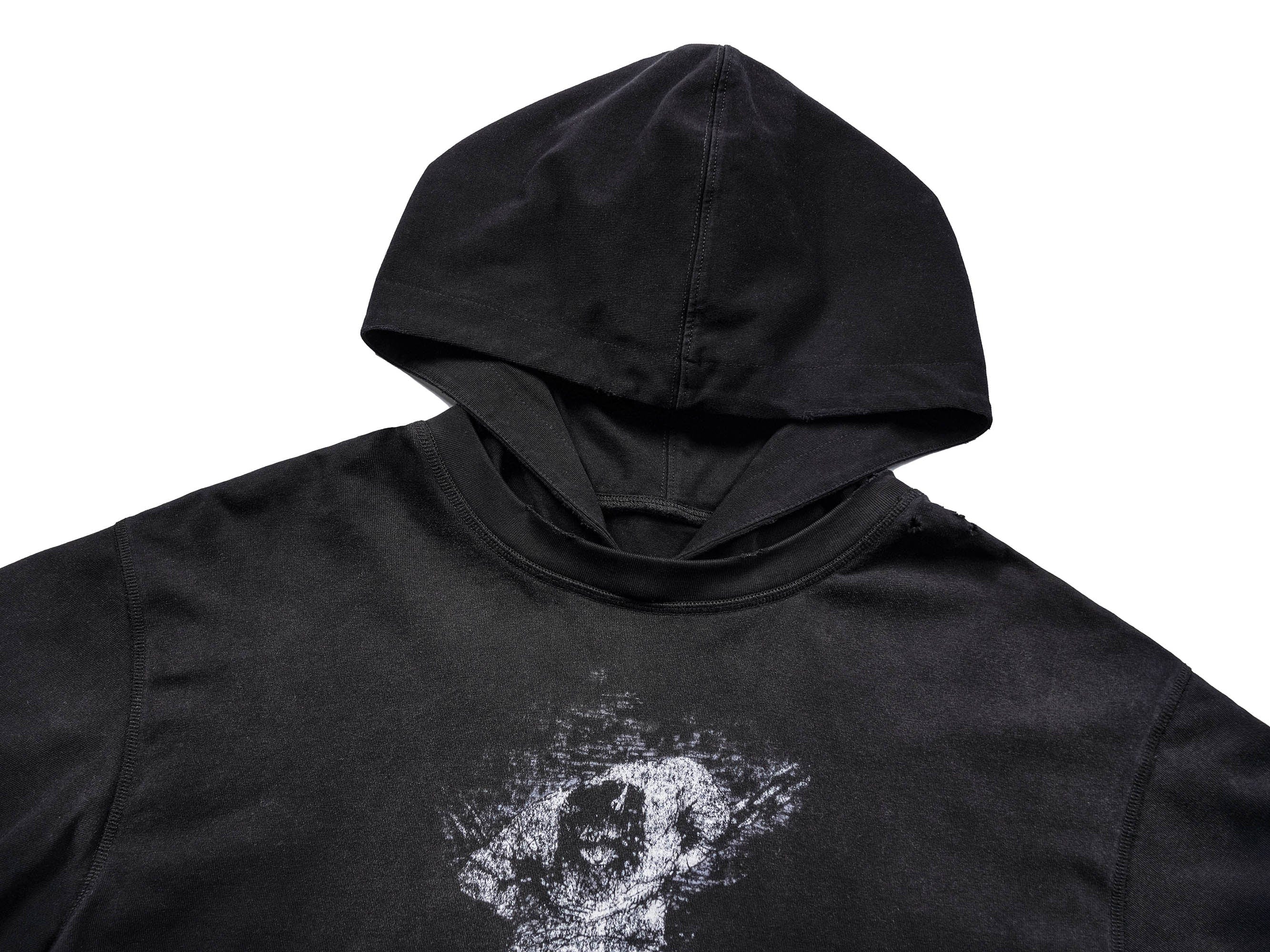 UNDERWATER The Prisoner Distressed Layered Hoodie, premium urban and streetwear designers apparel on PROJECTISR.com, UNDERWATER