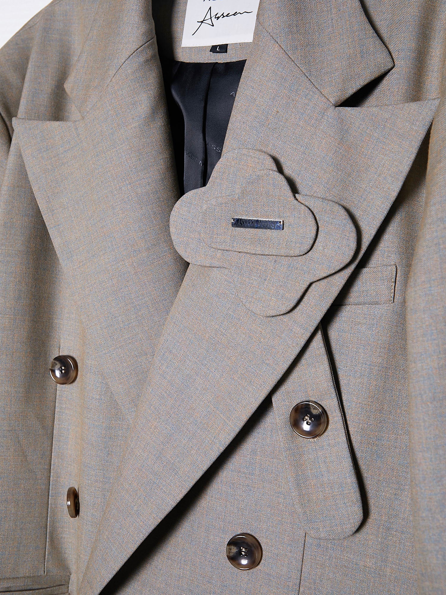 ASSEEN Floral Patch Double-Breasted Blazer, premium urban and streetwear designers apparel on PROJECTISR.com, ASSEEN