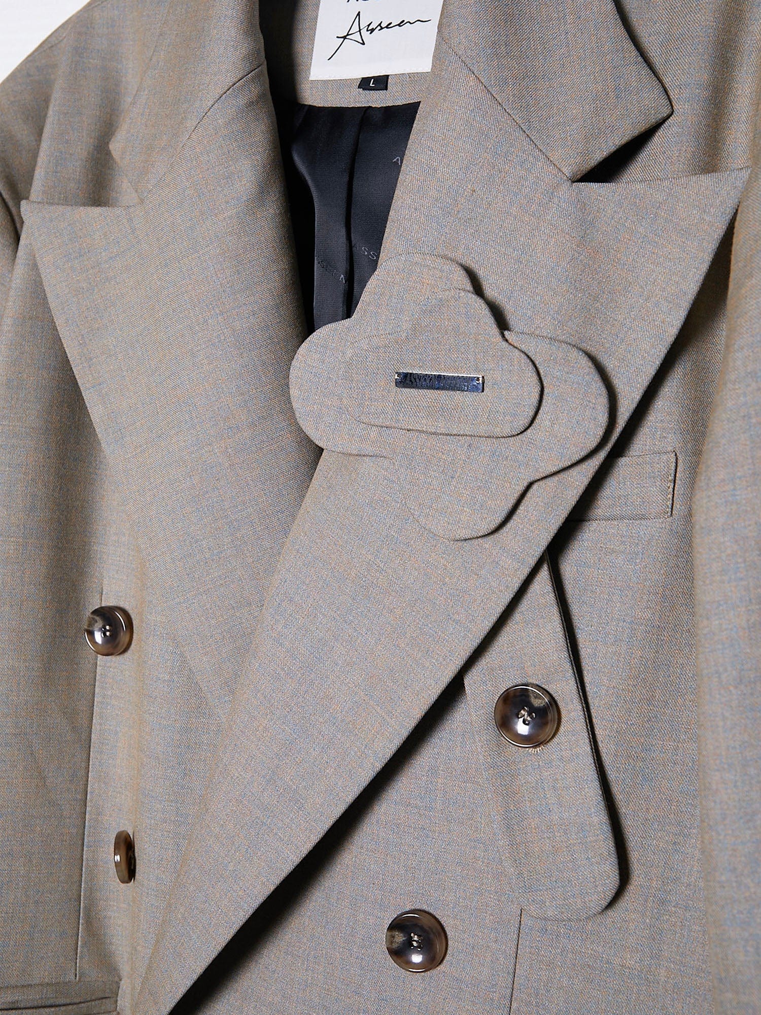 ASSEEN Floral Patch Double-Breasted Blazer, premium urban and streetwear designers apparel on PROJECTISR.com, ASSEEN