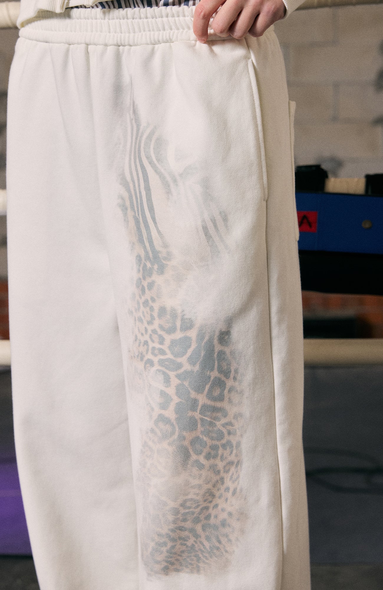 DONSMOKE Zebra-Leopard Graphic Sweatpants, premium urban and streetwear designers apparel on PROJECTISR.com, DONSMOKE