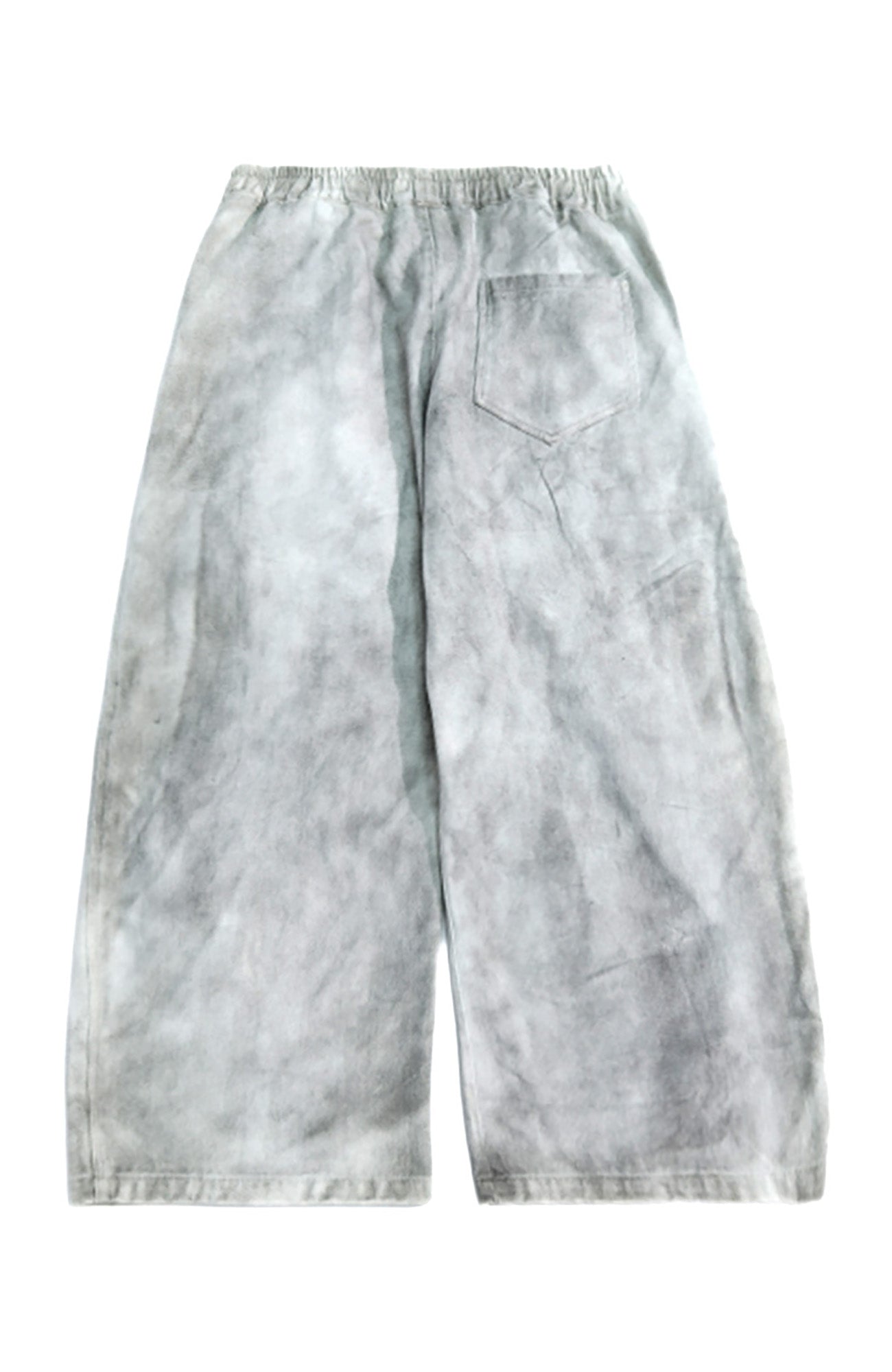 UUCSCC Mud-Dyed Distressed Straight-Leg Jeans