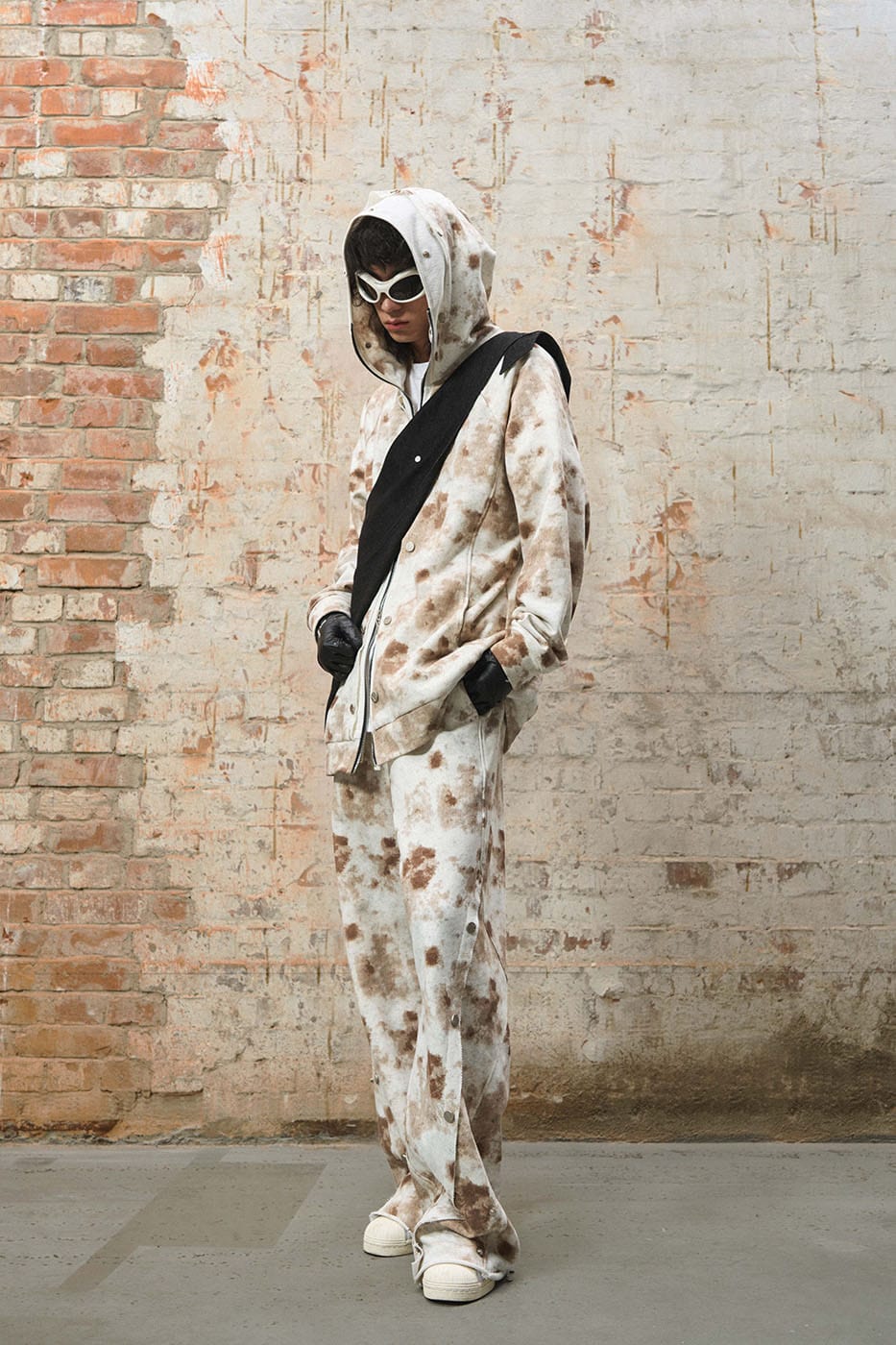 RELABEL Washed Cement-Dyed Double-Hat Zip-Up Hoodie, premium urban and streetwear designers apparel on PROJECTISR.com, RELABEL