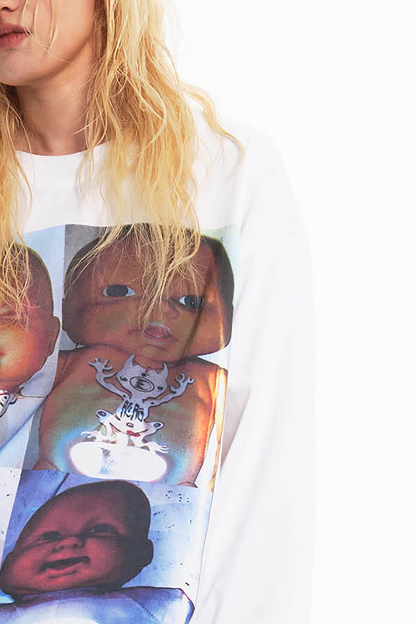 EMBRYO Four Baby Graphics Long-Sleeve Tee, premium urban and streetwear designers apparel on PROJECTISR.com, EMBRYO