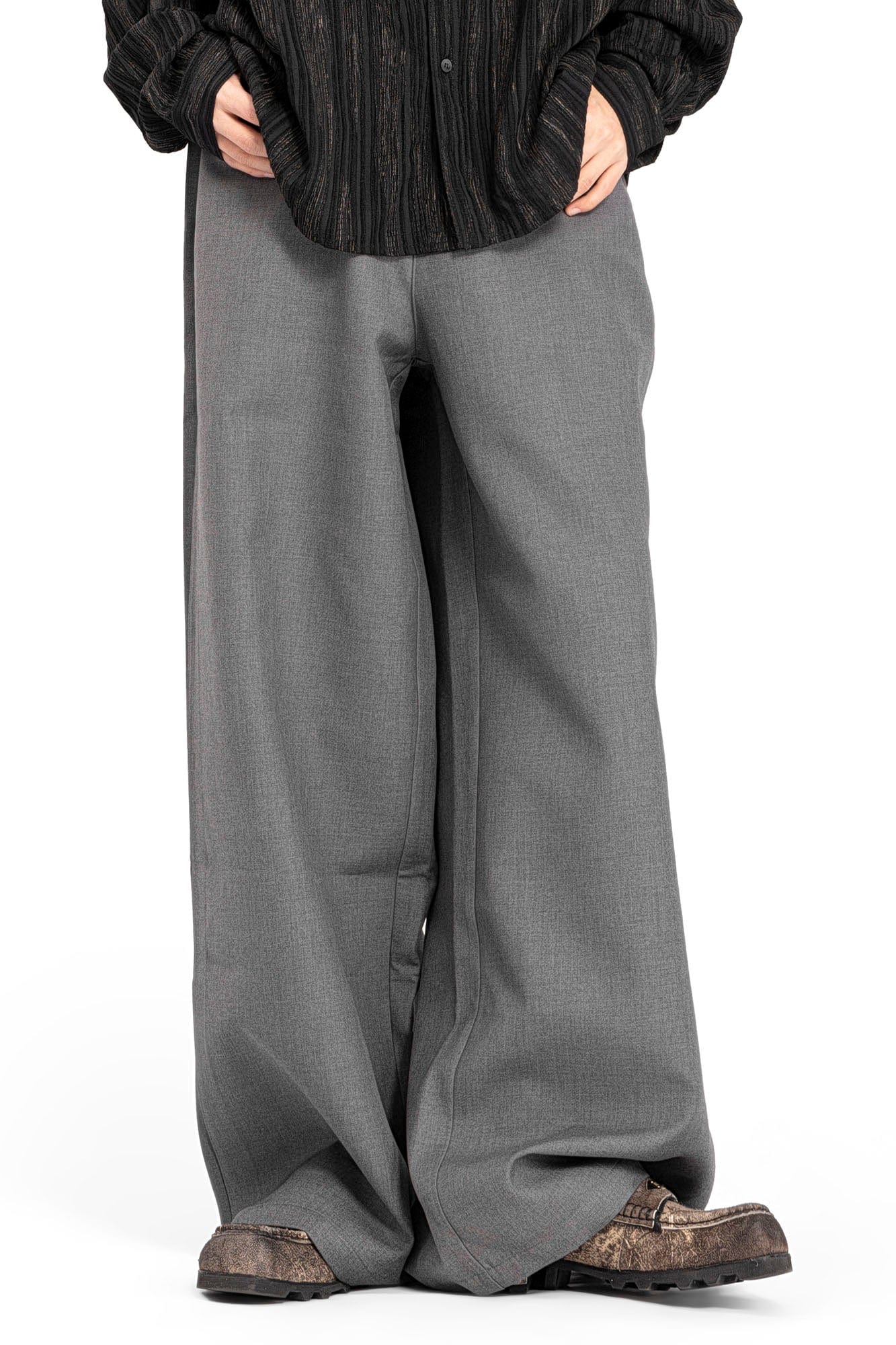 REWRITE Distressed Cowhide Saddle Loafers, premium urban and streetwear designers apparel on PROJECTISR.com, REWRITE