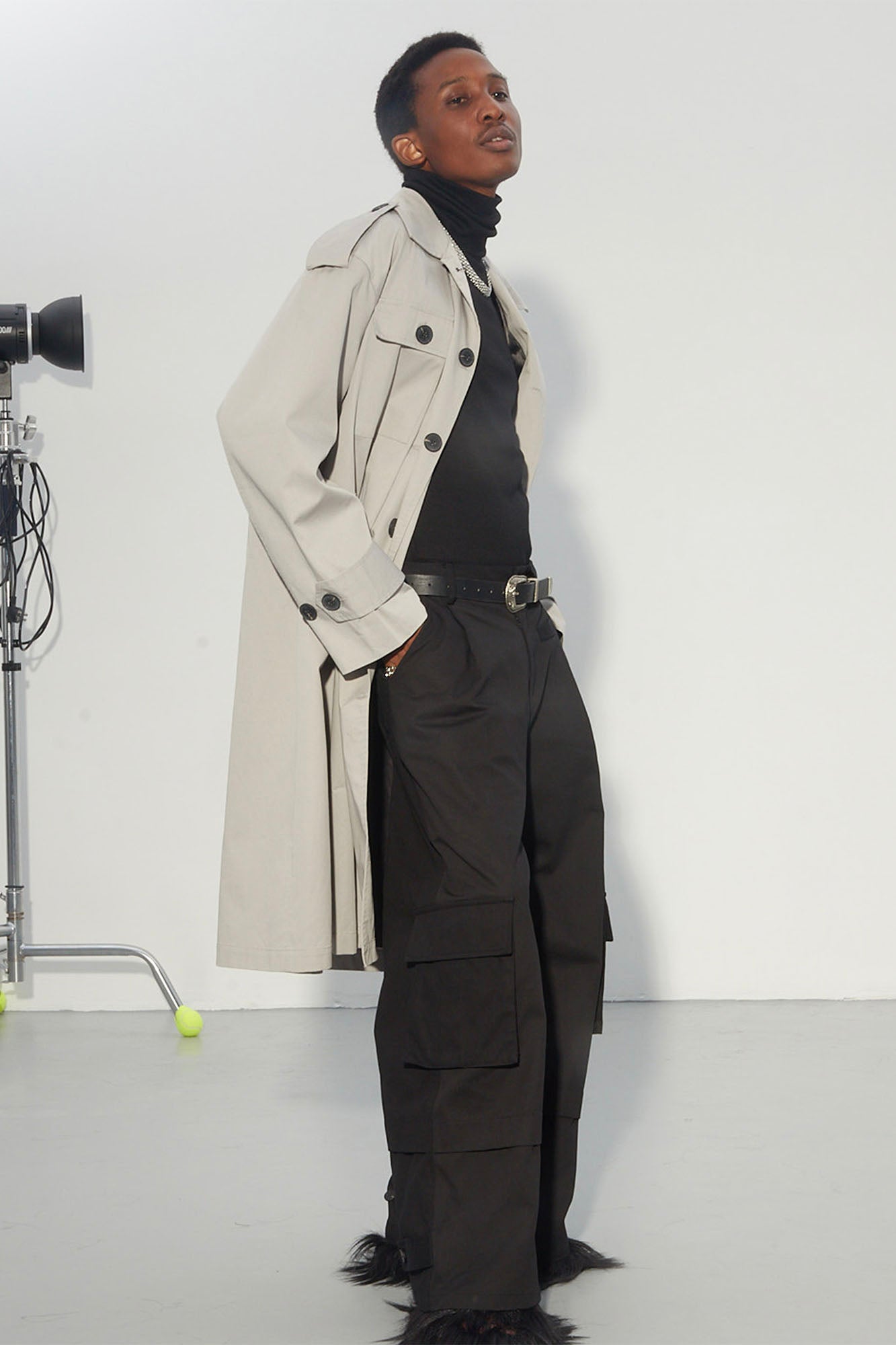 ASSEEN Utility Pocket Paneled Trench Coat, premium urban and streetwear designers apparel on PROJECTISR.com, ASSEEN
