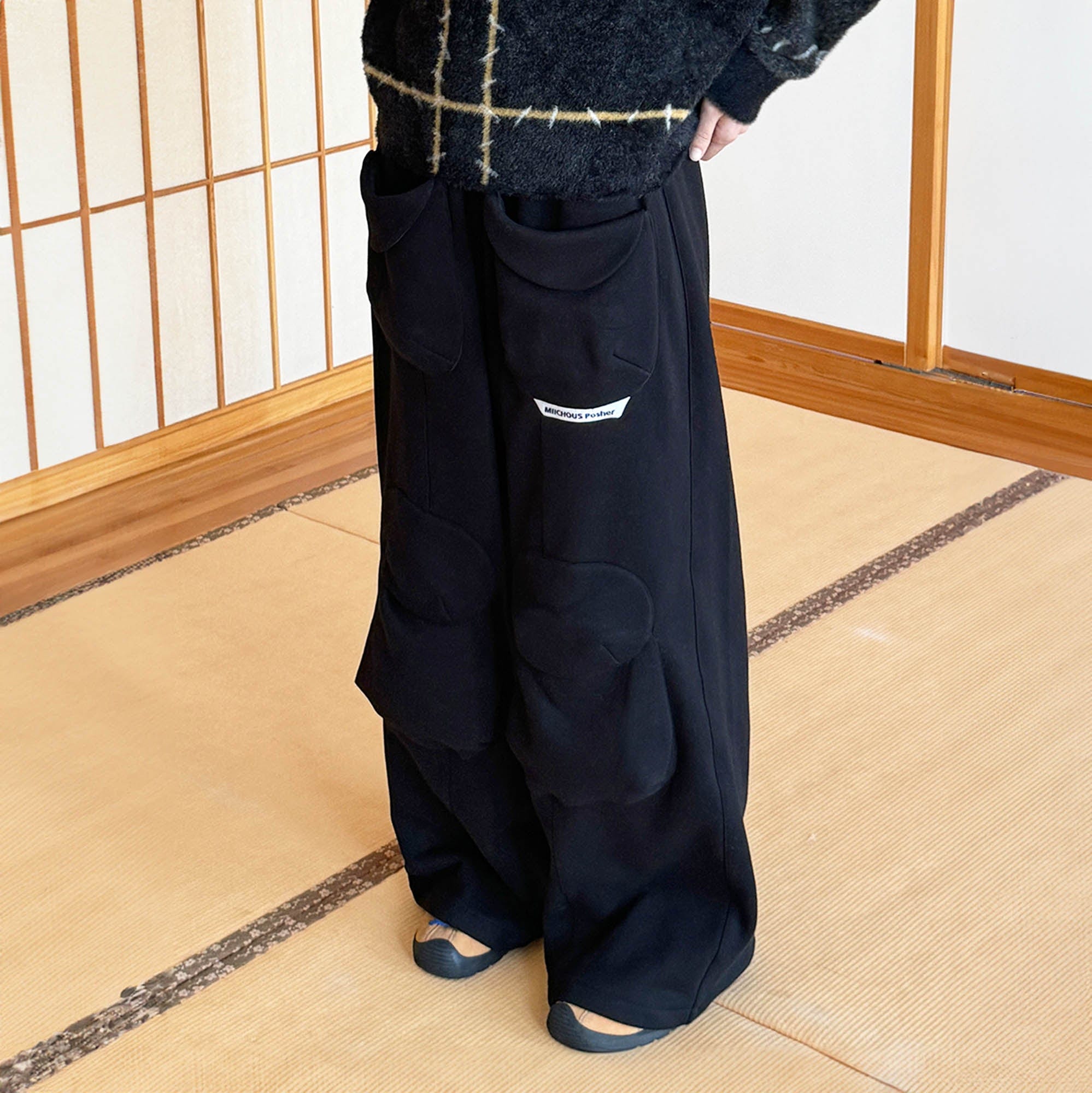 MIICHOUS Wide-Leg Cargo Sweatpants, premium urban and streetwear designers apparel on PROJECTISR.com, Miichous
