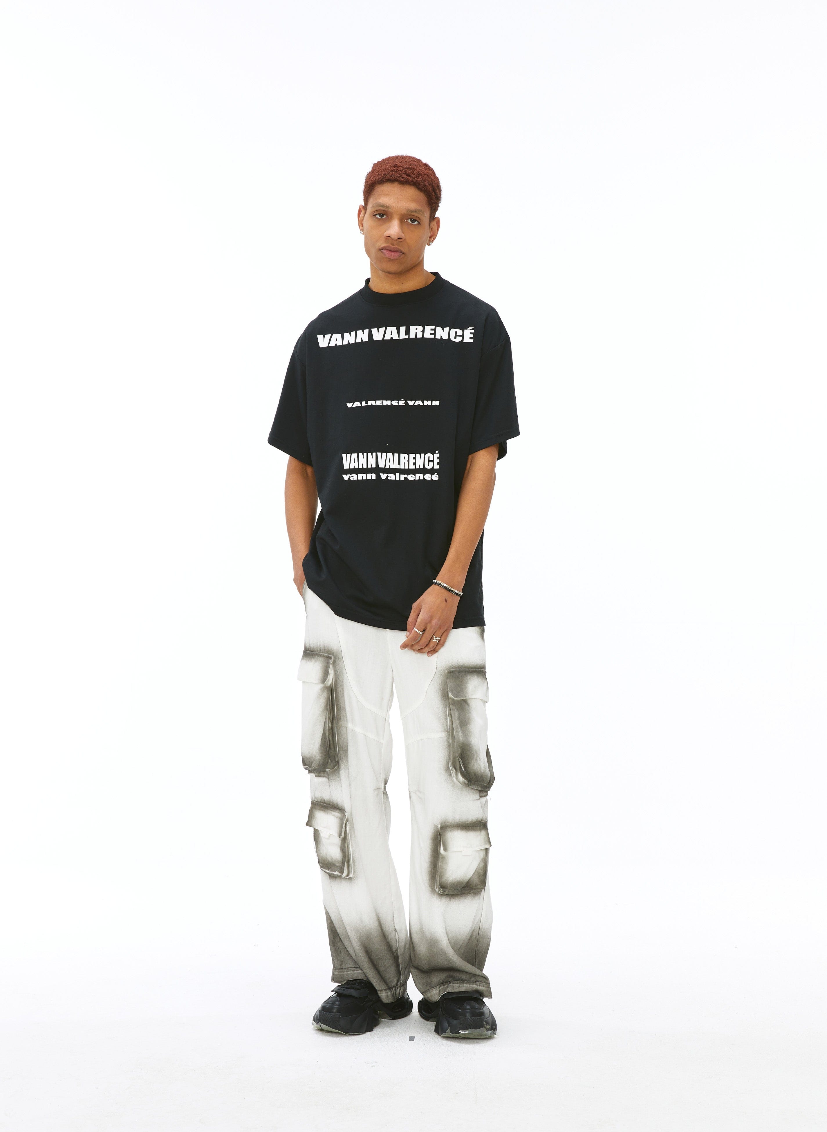 VANN VALRENCE Faded Spray-Dyed Multi-Pocket Cargo Pants, premium urban and streetwear designers apparel on PROJECTISR.com, VANN VALRENCE