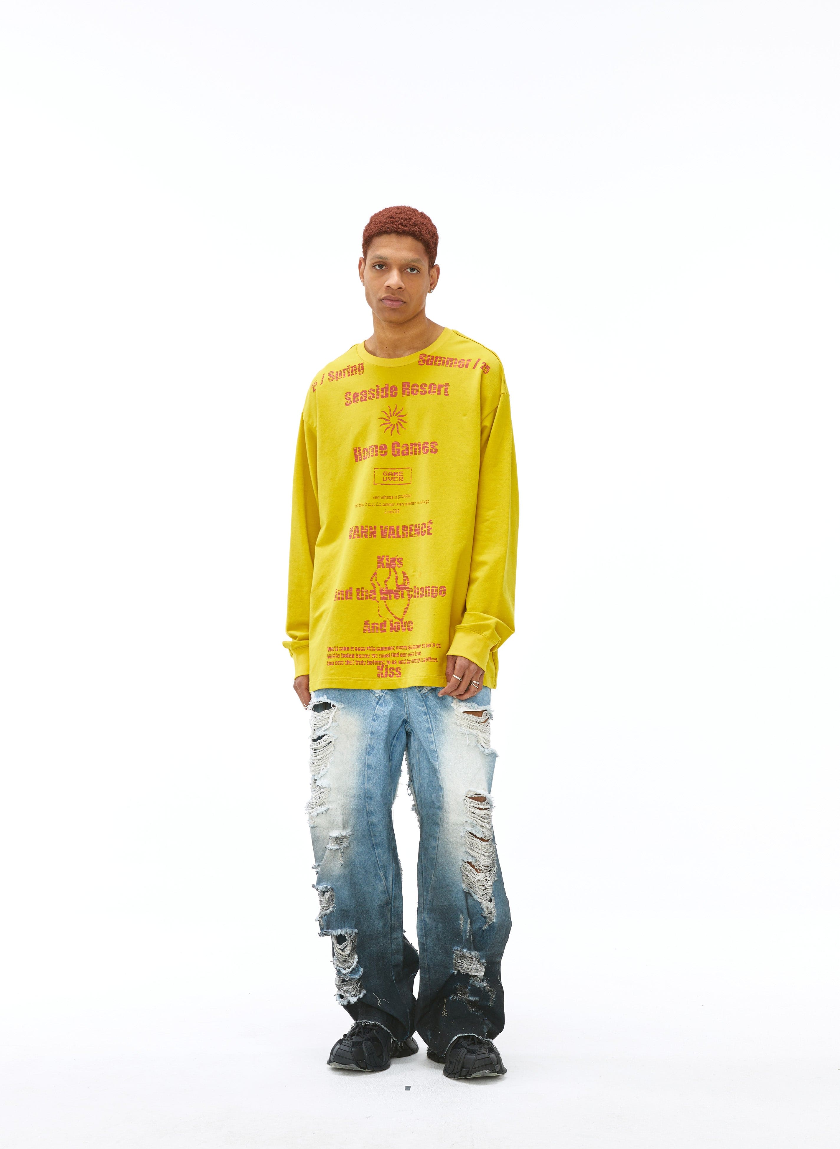 VANN VALRENCE Distressed Gradient Wash Structural Ripped Jeans, premium urban and streetwear designers apparel on PROJECTISR.com, VANN VALRENCE