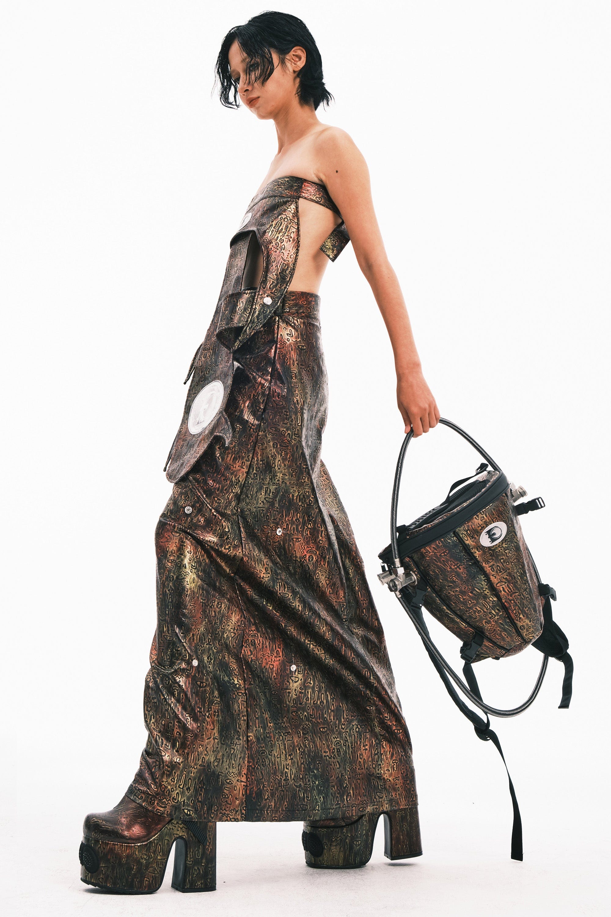 EMBRYO Retro Oracle Pipe Backpack, premium urban and streetwear designers apparel on PROJECTISR.com, EMBRYO