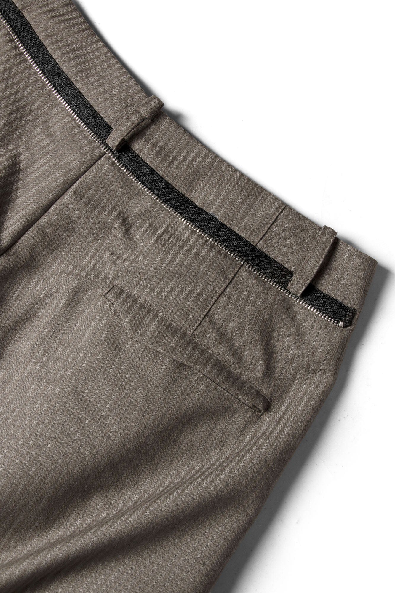 RELABEL Pinstriped Detachable-Scarf Oversized Pants Brown, premium urban and streetwear designers apparel on PROJECTISR.com, RELABEL
