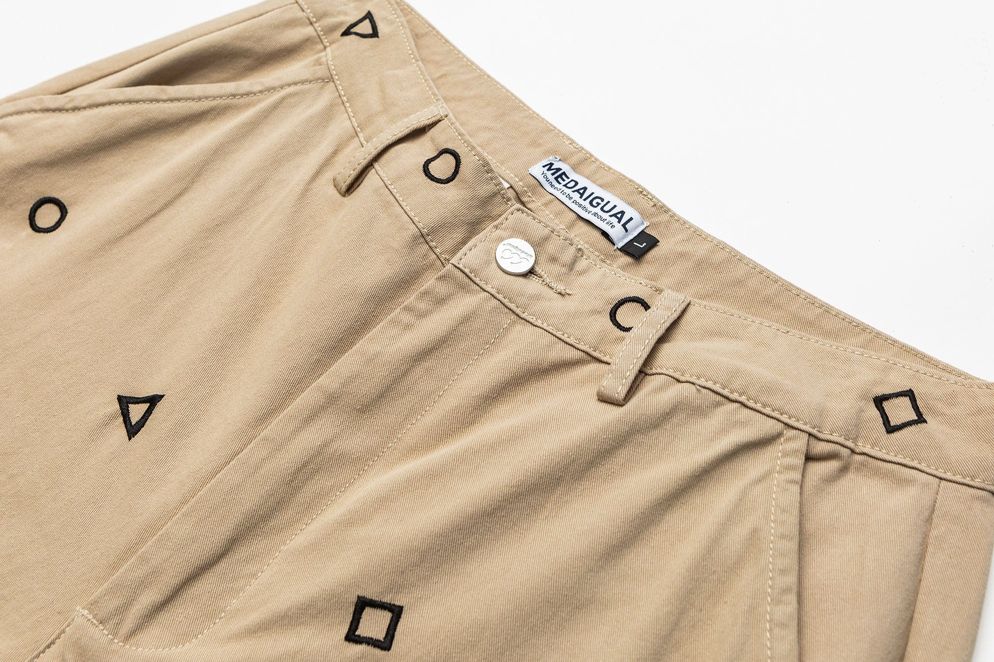 ME DA IGUAL Geometric Embroidered Oversized Tapered Pants, premium urban and streetwear designers apparel on PROJECTISR.com, ME DA IGUAL