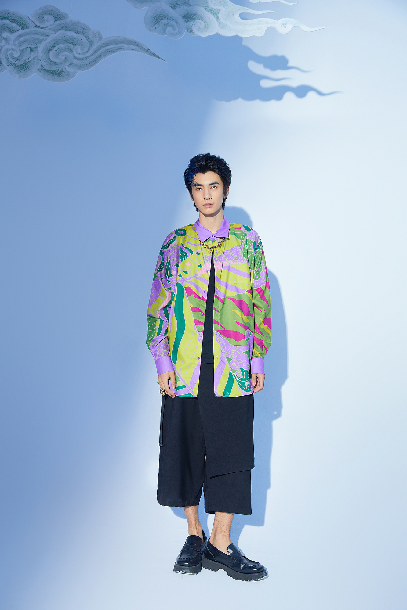 MASH UP ASIA Abstract Botanical Graphic Shirt, premium urban and streetwear designers apparel on PROJECTISR.com, MASH UP ASIA