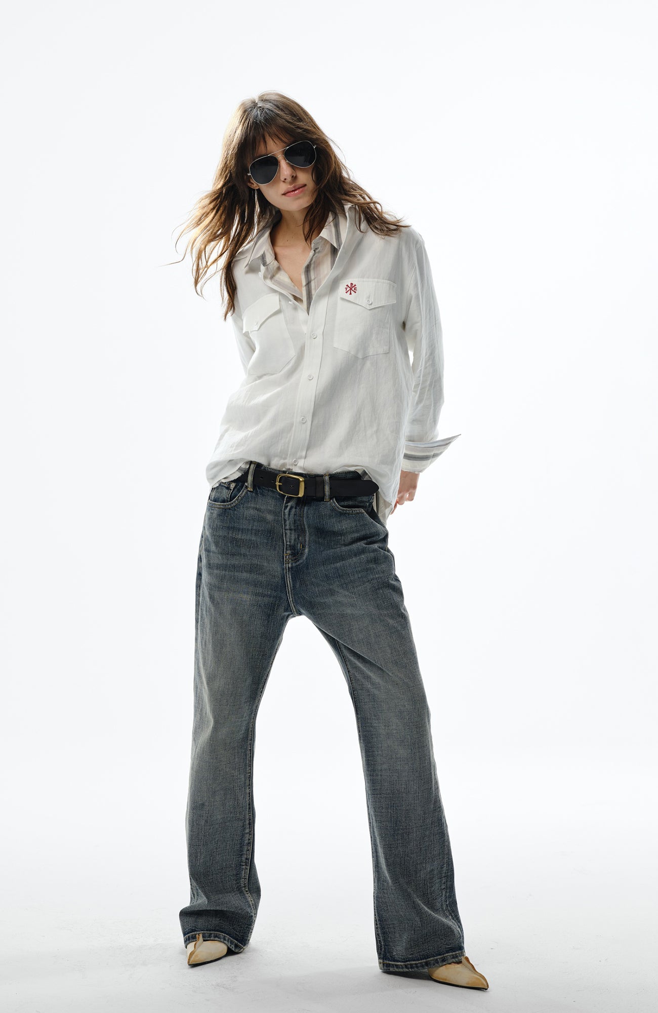 TRECLUB Retro Embroidered Solid Shirt, premium urban and streetwear designers apparel on PROJECTISR.com, TRECLUB