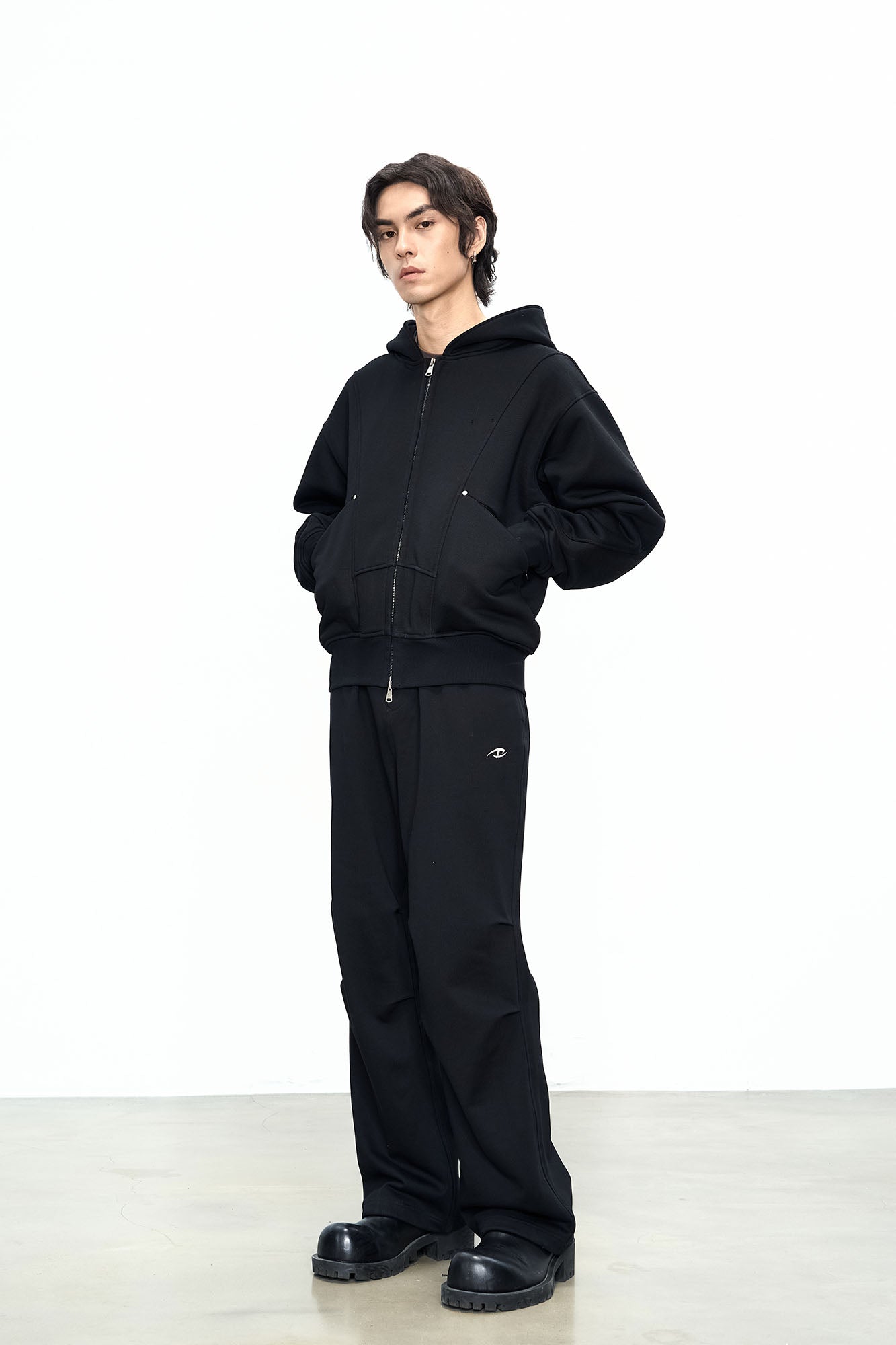 CATSSTAC Essential Pleated-Knee Drawstring Sweatpants, premium urban and streetwear designers apparel on PROJECTISR.com, CATSSTAC