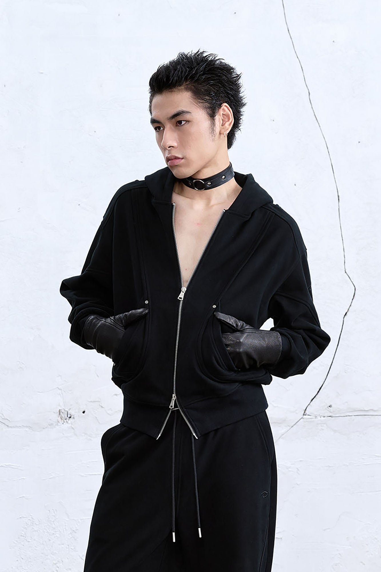 CATSSTAC Arc Panel Dual-Zip Hoodie, premium urban and streetwear designers apparel on PROJECTISR.com, CATSSTAC