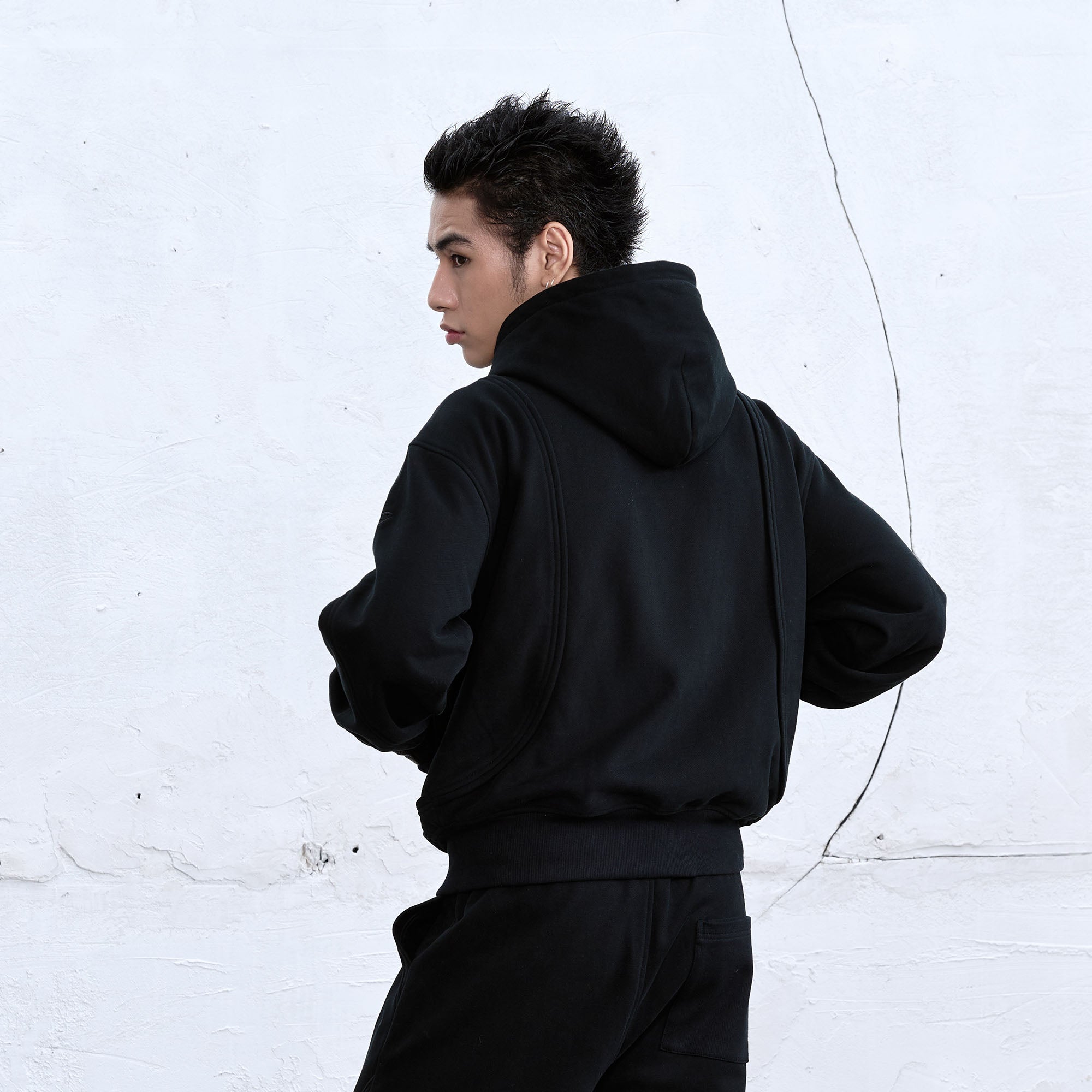 CATSSTAC Arc Panel Dual-Zip Hoodie, premium urban and streetwear designers apparel on PROJECTISR.com, CATSSTAC