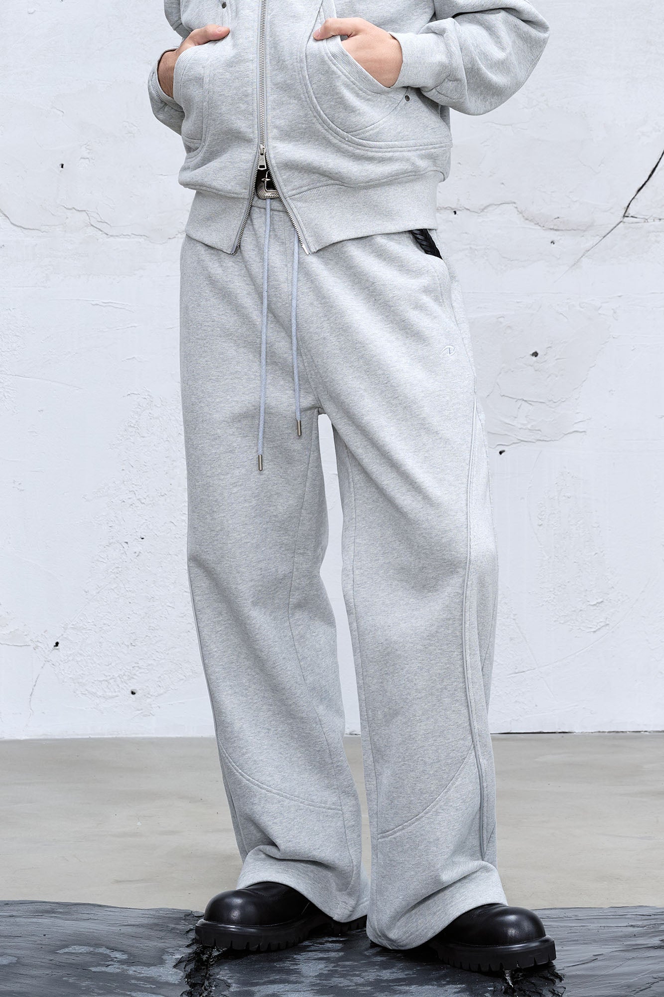 CATSSTAC Arc Spliced Seam Wide-Leg Sweatpants, premium urban and streetwear designers apparel on PROJECTISR.com, CATSSTAC