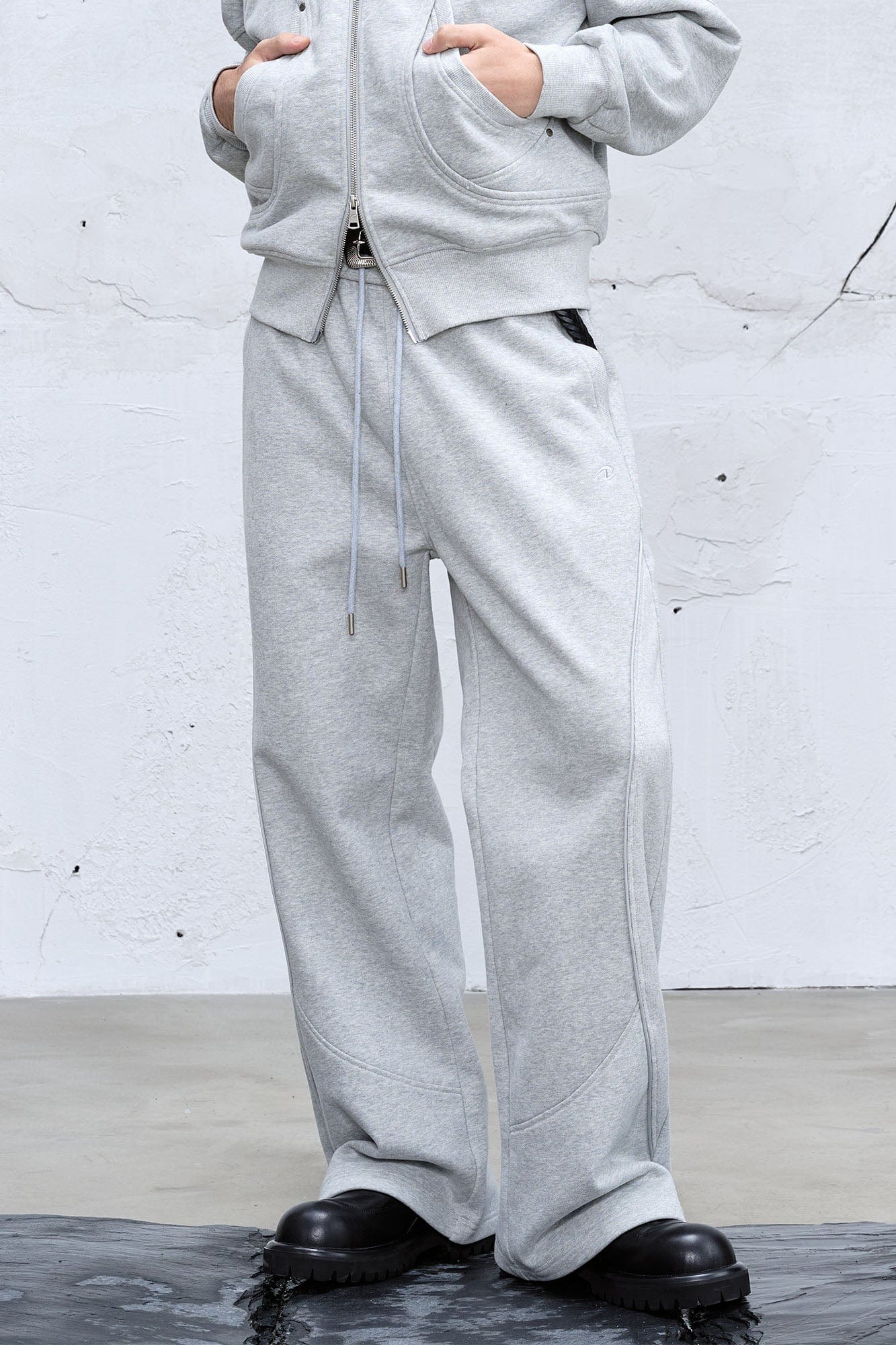 CATSSTAC Arc Spliced Seam Wide-Leg Sweatpants, premium urban and streetwear designers apparel on PROJECTISR.com, CATSSTAC