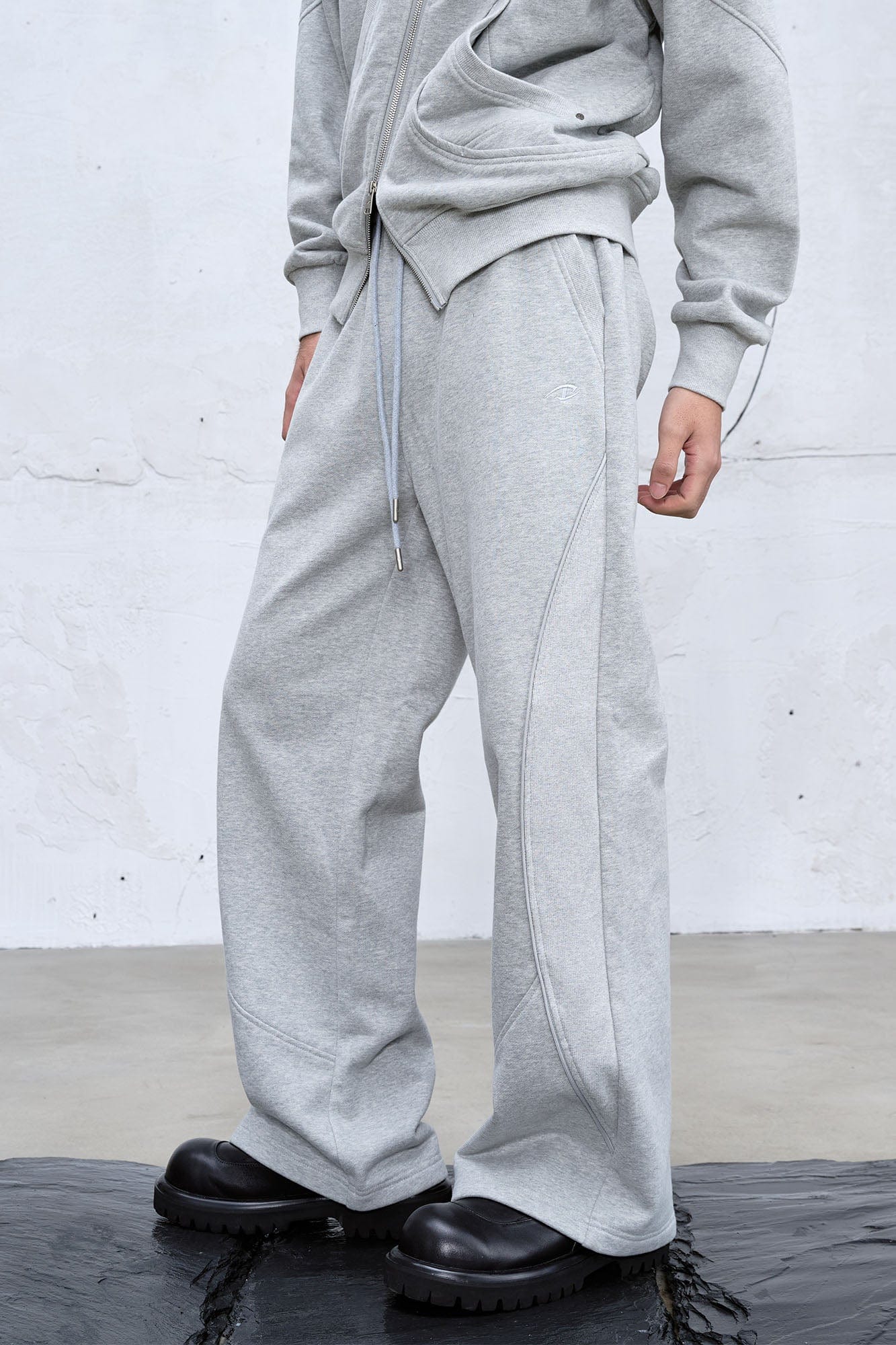CATSSTAC Arc Spliced Seam Wide-Leg Sweatpants, premium urban and streetwear designers apparel on PROJECTISR.com, CATSSTAC