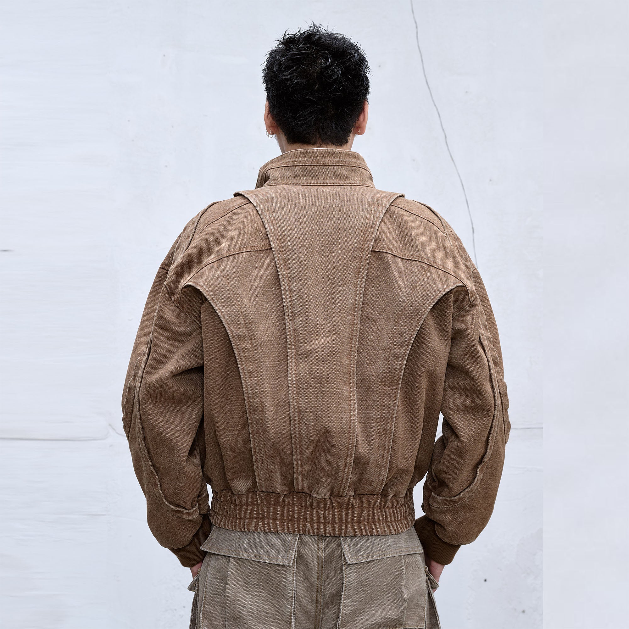 CATSSTAC Deconstructed Faded Wash Dual-Zipper Jacket, premium urban and streetwear designers apparel on PROJECTISR.com, CATSSTAC