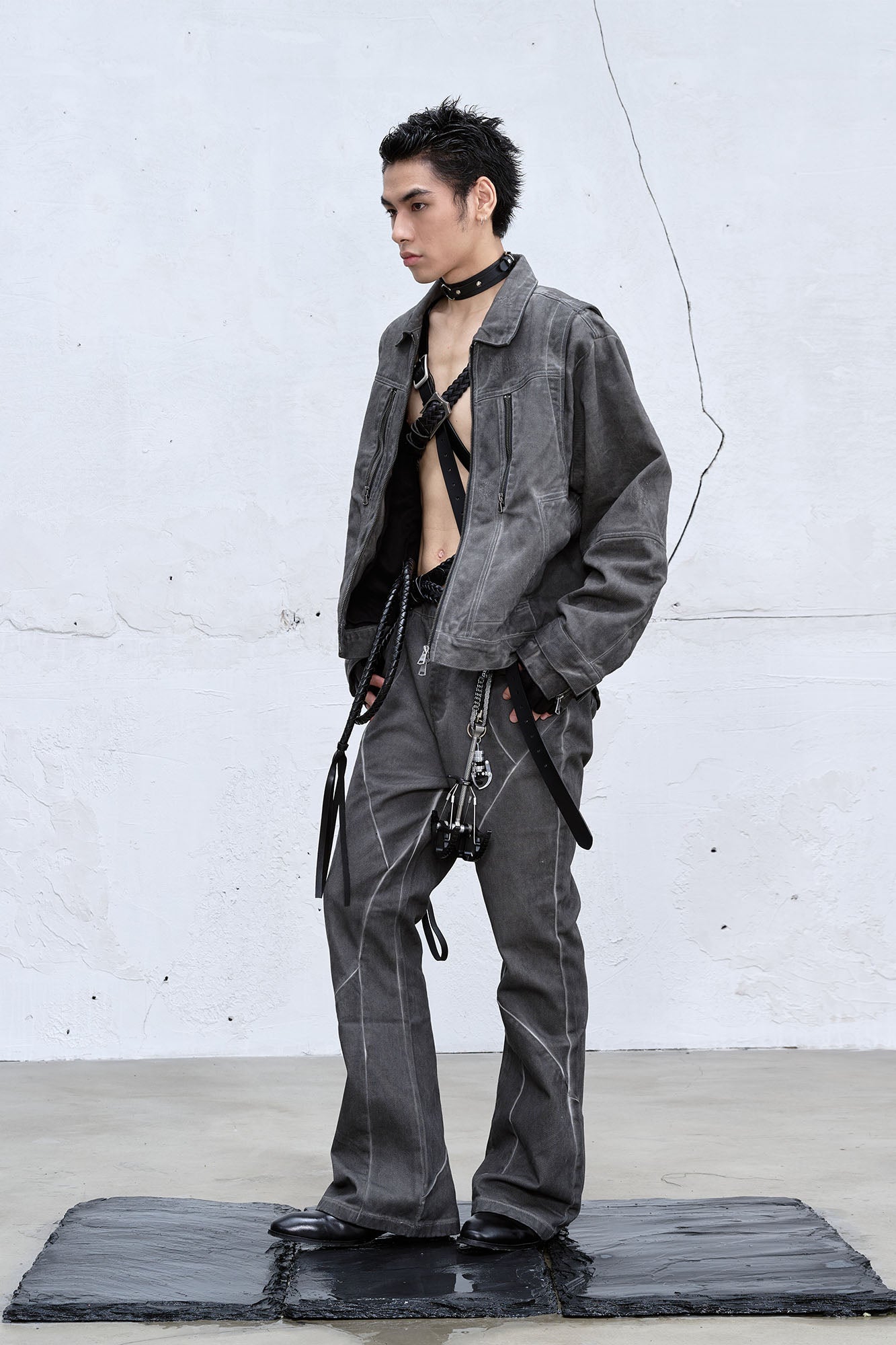 CATSSTAC Wash Faded Utility Jacket, premium urban and streetwear designers apparel on PROJECTISR.com, CATSSTAC