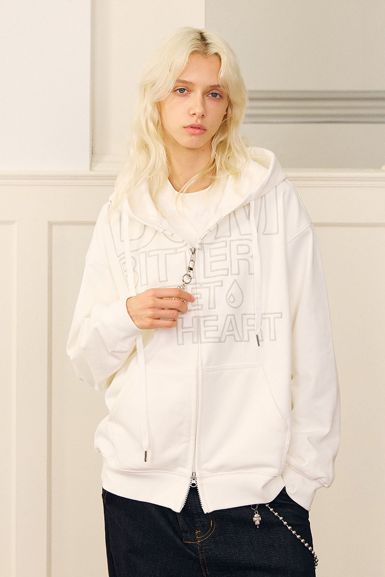 DONSMOKE Hairclip Graphic Double-Zip Hooded Jacket, premium urban and streetwear designers apparel on PROJECTISR.com, DONSMOKE