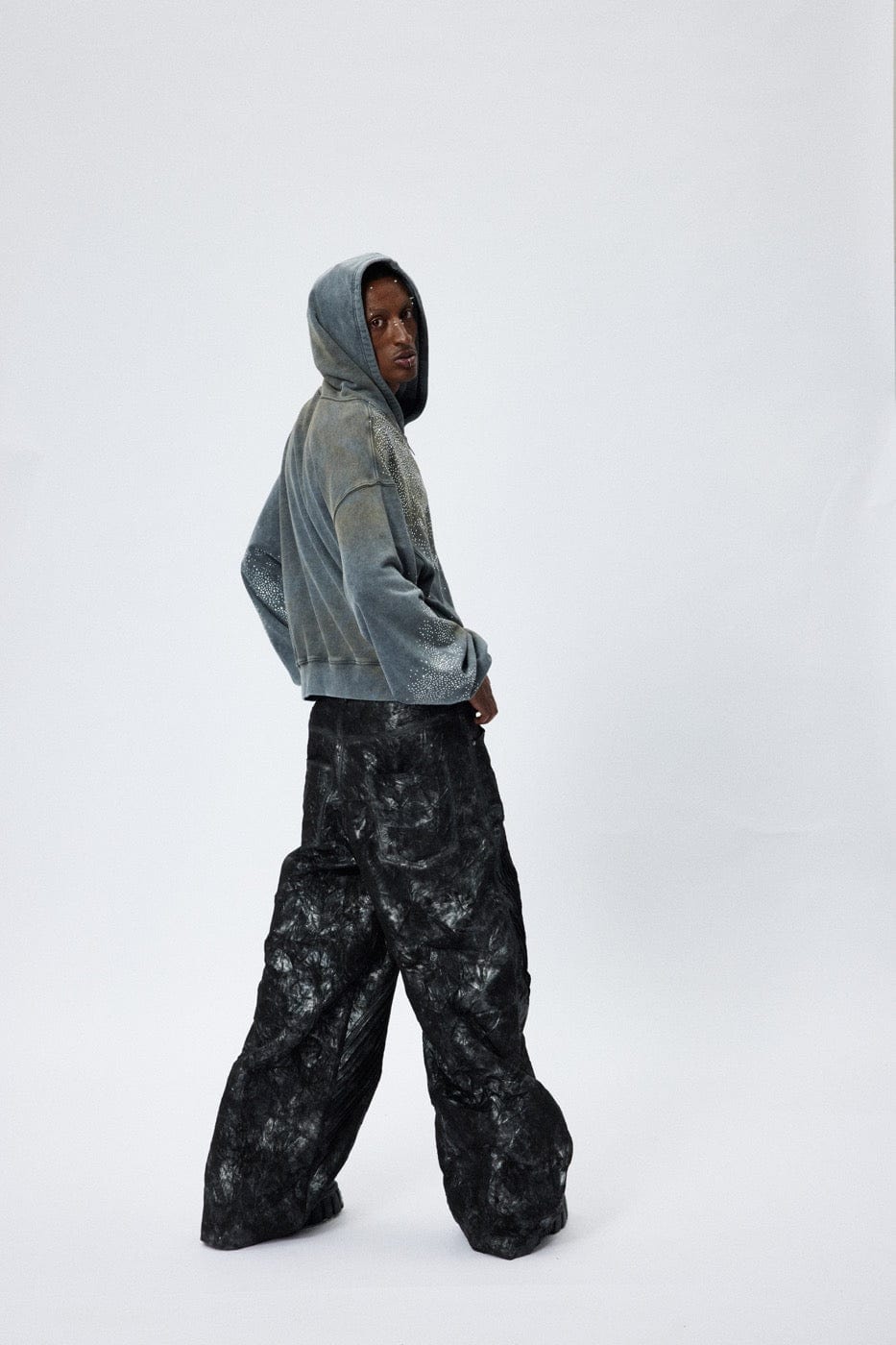 DND4DES Diamond Distressed Zip-Up Hoodie, premium urban and streetwear designers apparel on PROJECTISR.com, DND4DES