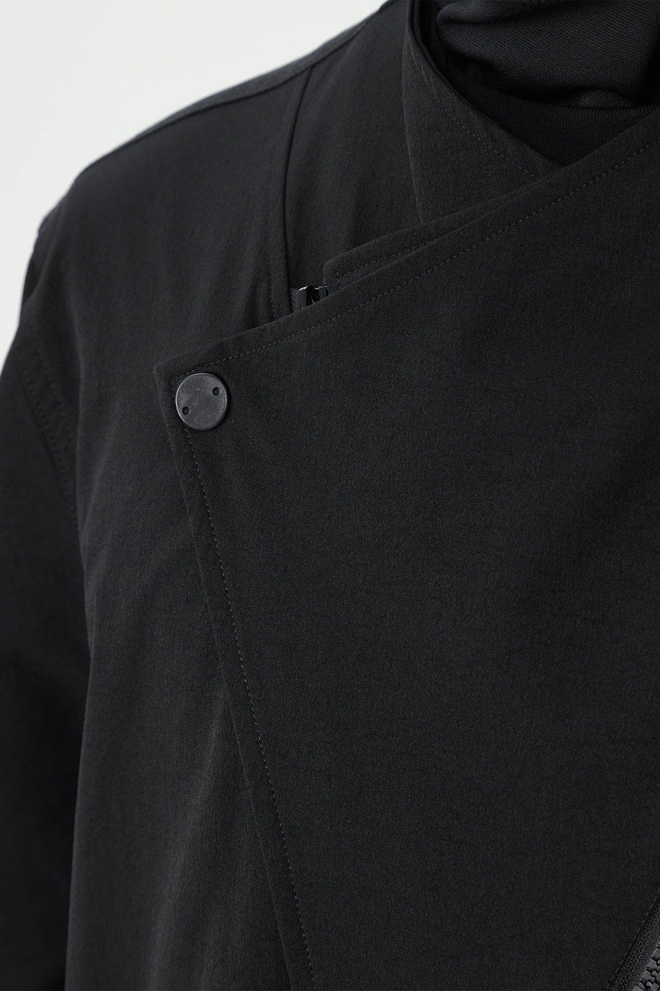 SILENSTORM Asymmetrical Double-Lapel Zipper Blazer Jacket, premium urban and streetwear designers apparel on PROJECTISR.com, SILENSTORM