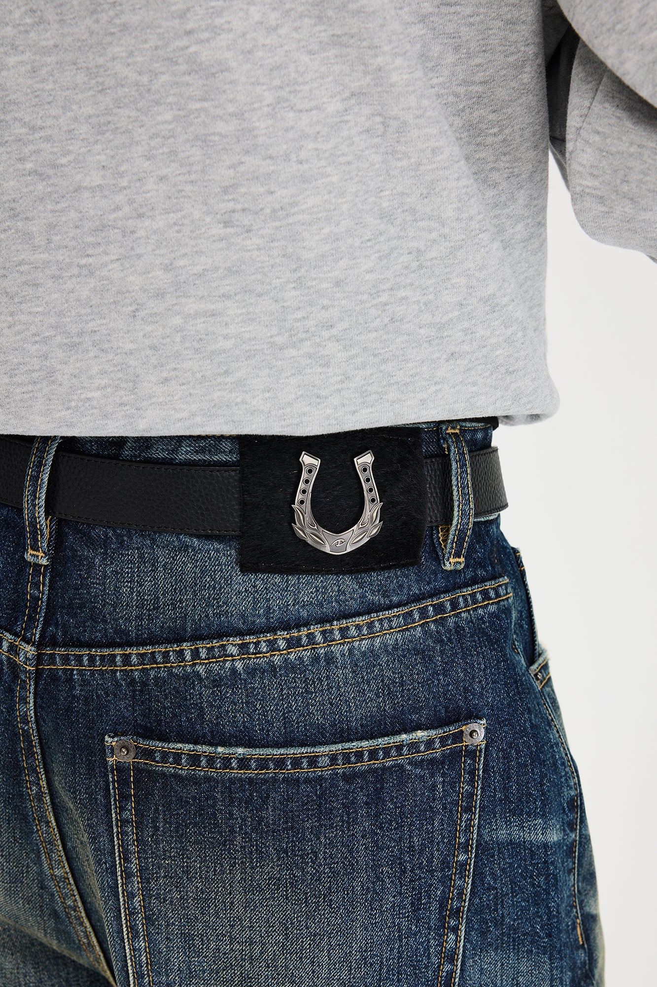 CATSSTAC Distressed Wrinkled Washed Wide-Leg Jeans, premium urban and streetwear designers apparel on PROJECTISR.com, CATSSTAC