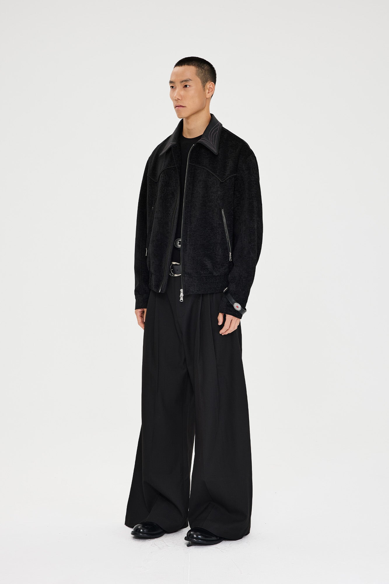CATSSTAC Classic Pleated Wide-Leg Trousers, premium urban and streetwear designers apparel on PROJECTISR.com, CATSSTAC