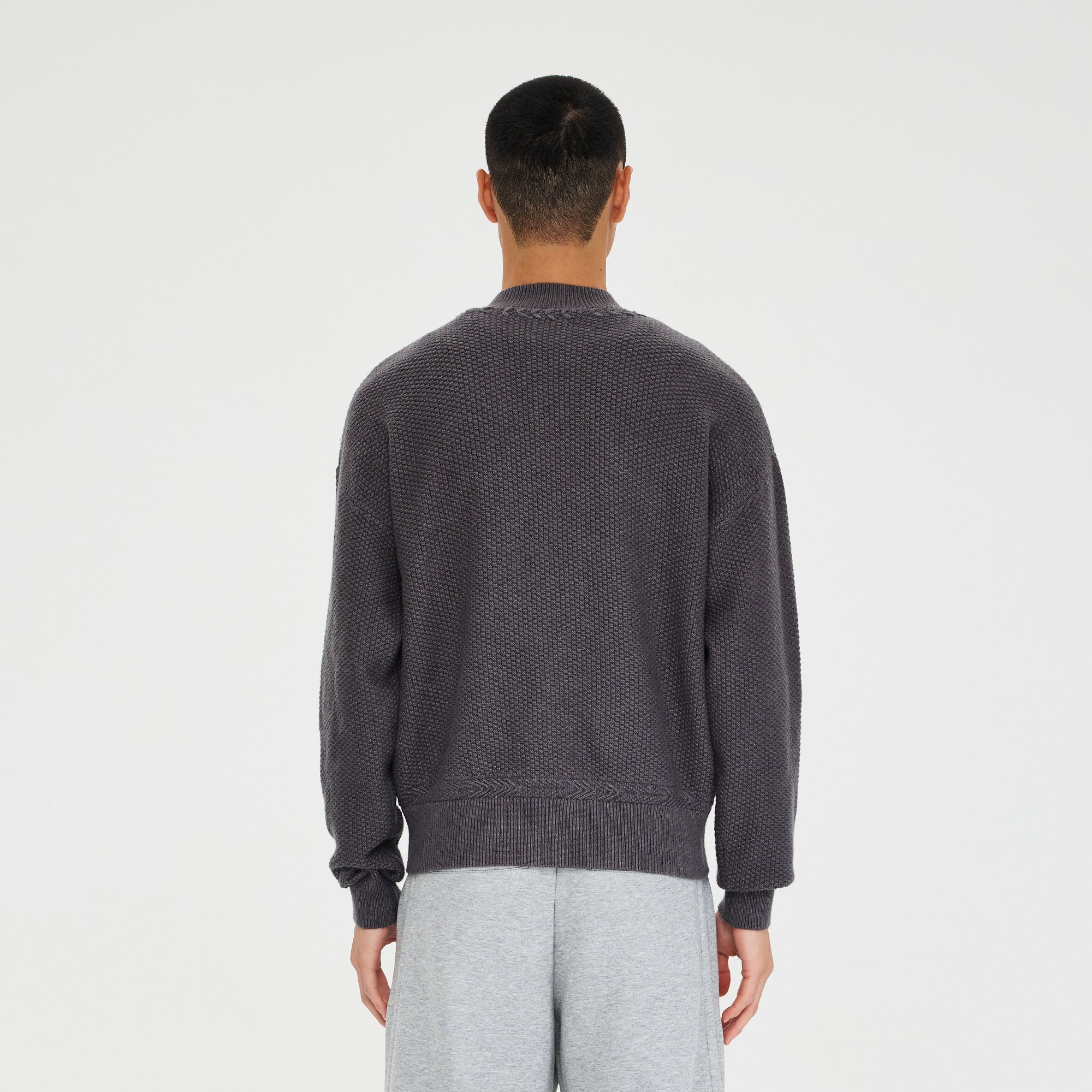 CATSSTAC Wheat-Weave V-Neck Oversized Sweater, premium urban and streetwear designers apparel on PROJECTISR.com, CATSSTAC