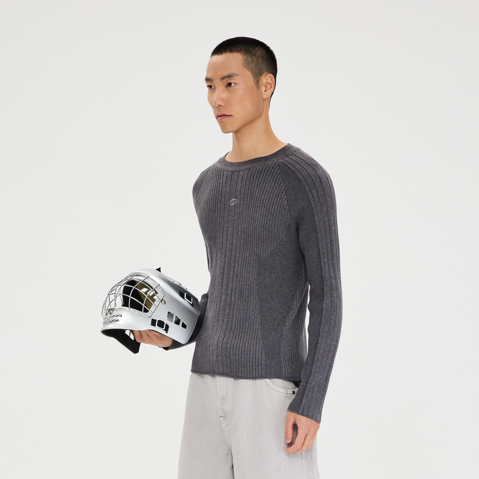CATSSTAC Essential Slim Rib Wool-Blend Sweater, premium urban and streetwear designers apparel on PROJECTISR.com, CATSSTAC