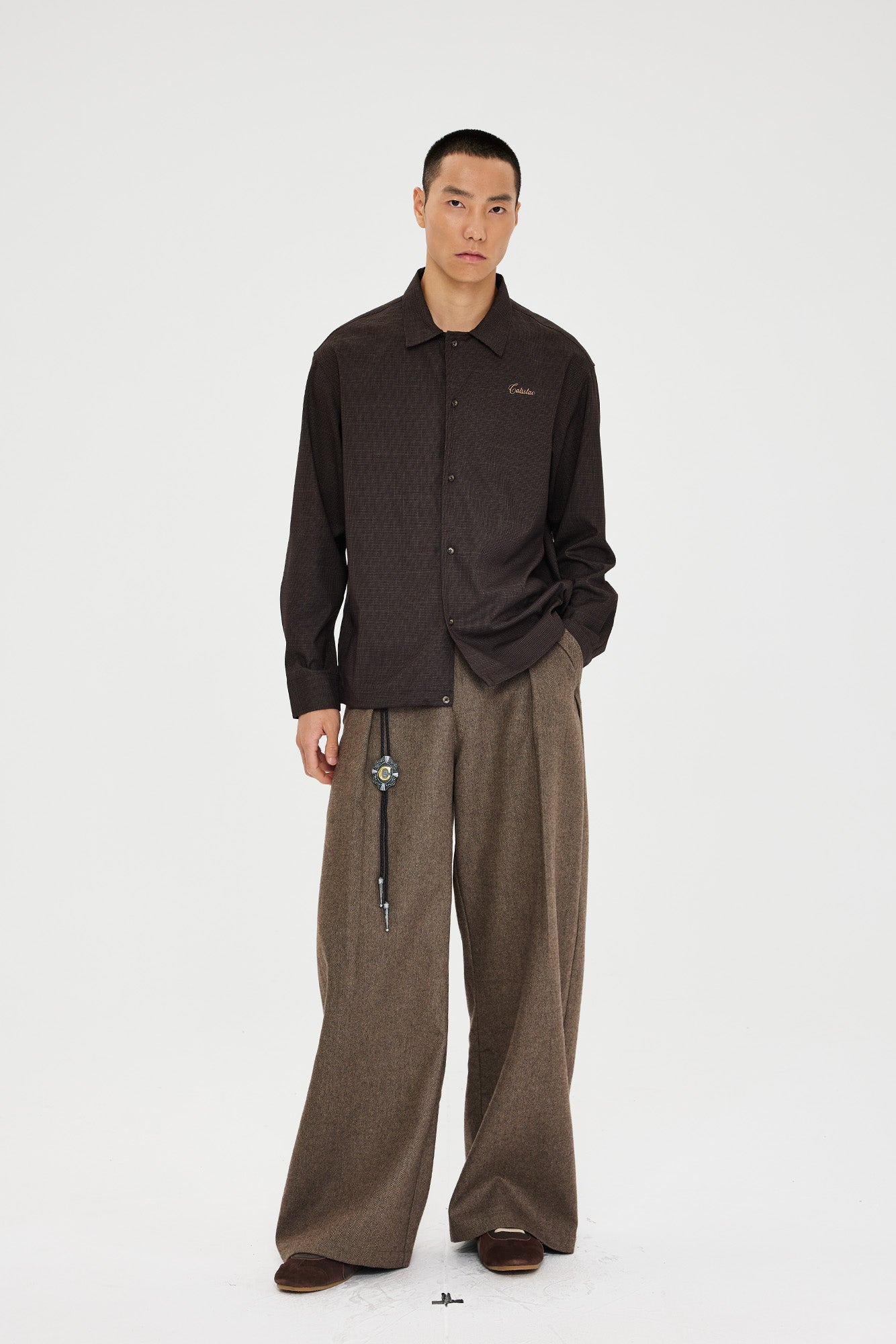 CATSSTAC Retro Gingham Drawstring Hem Boxy Shirt, premium urban and streetwear designers apparel on PROJECTISR.com, CATSSTAC