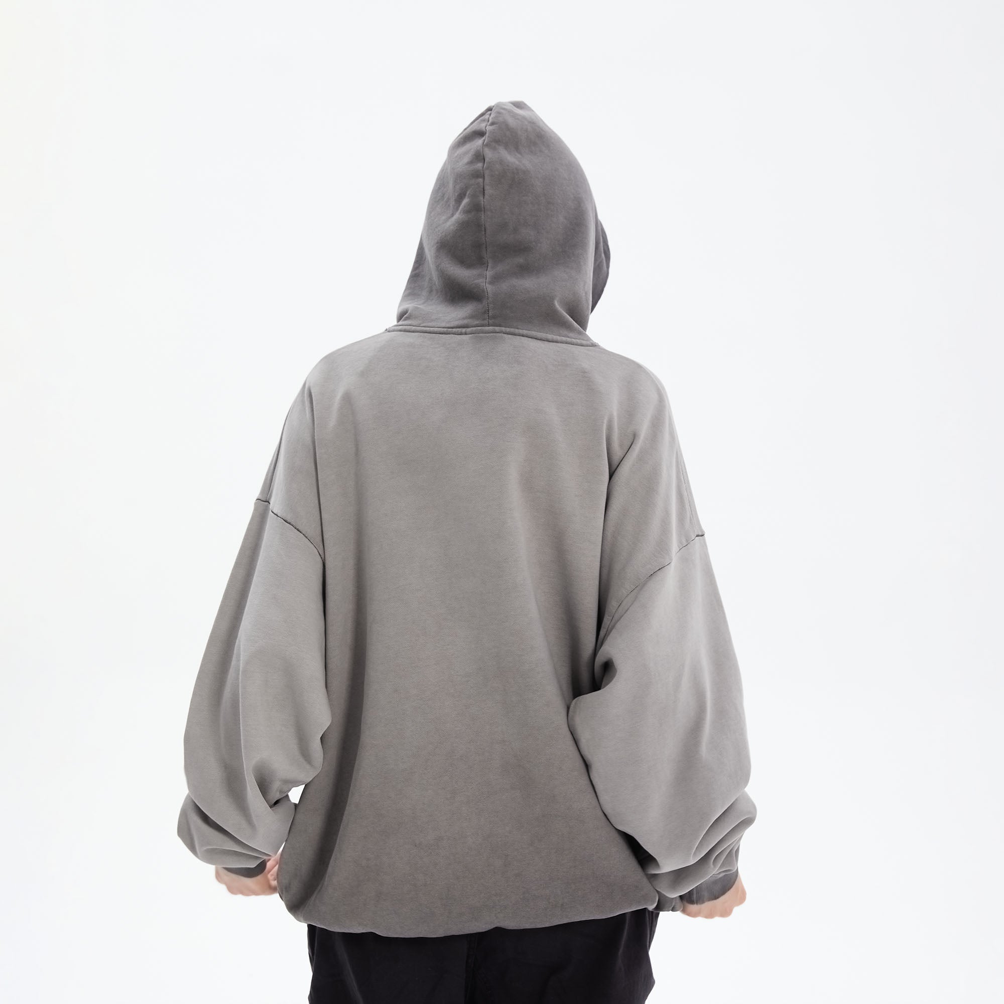 ERROR CODE ROBOT Graphic Faded Oversized Hoodie, premium urban and streetwear designers apparel on PROJECTISR.com, ERROR CODE ROBOT