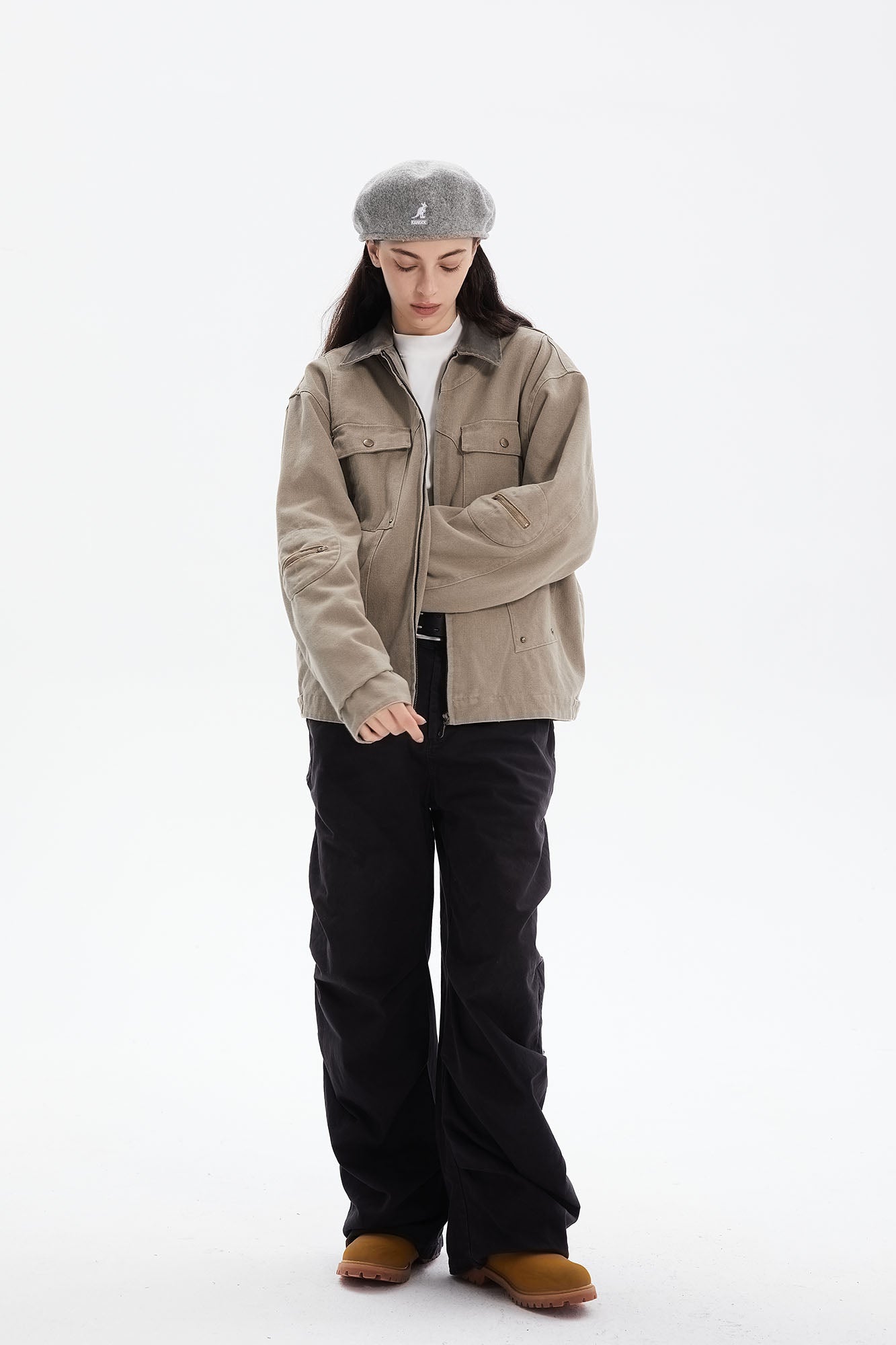 ERROR CODE ROBOT Contrast Collar Workwear Jacket, premium urban and streetwear designers apparel on PROJECTISR.com, ERROR CODE ROBOT