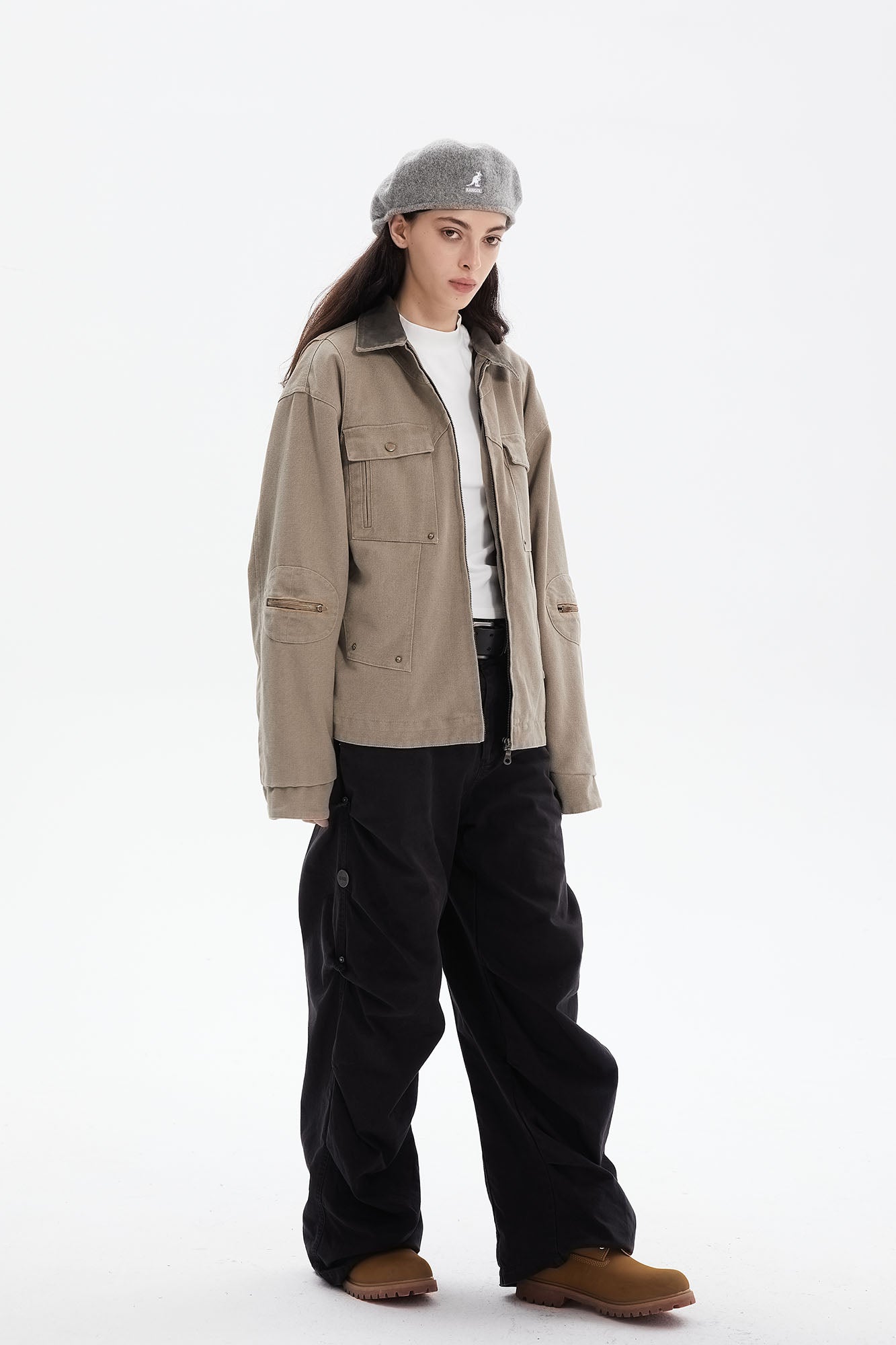 ERROR CODE ROBOT Contrast Collar Workwear Jacket, premium urban and streetwear designers apparel on PROJECTISR.com, ERROR CODE ROBOT