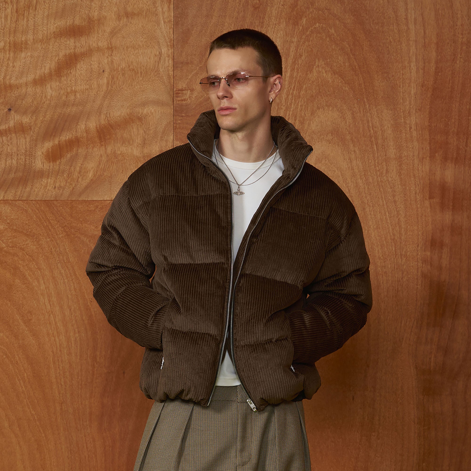 PMW Corduroy Puffer Jacket, premium urban and streetwear designers apparel on PROJECTISR.com, PMW