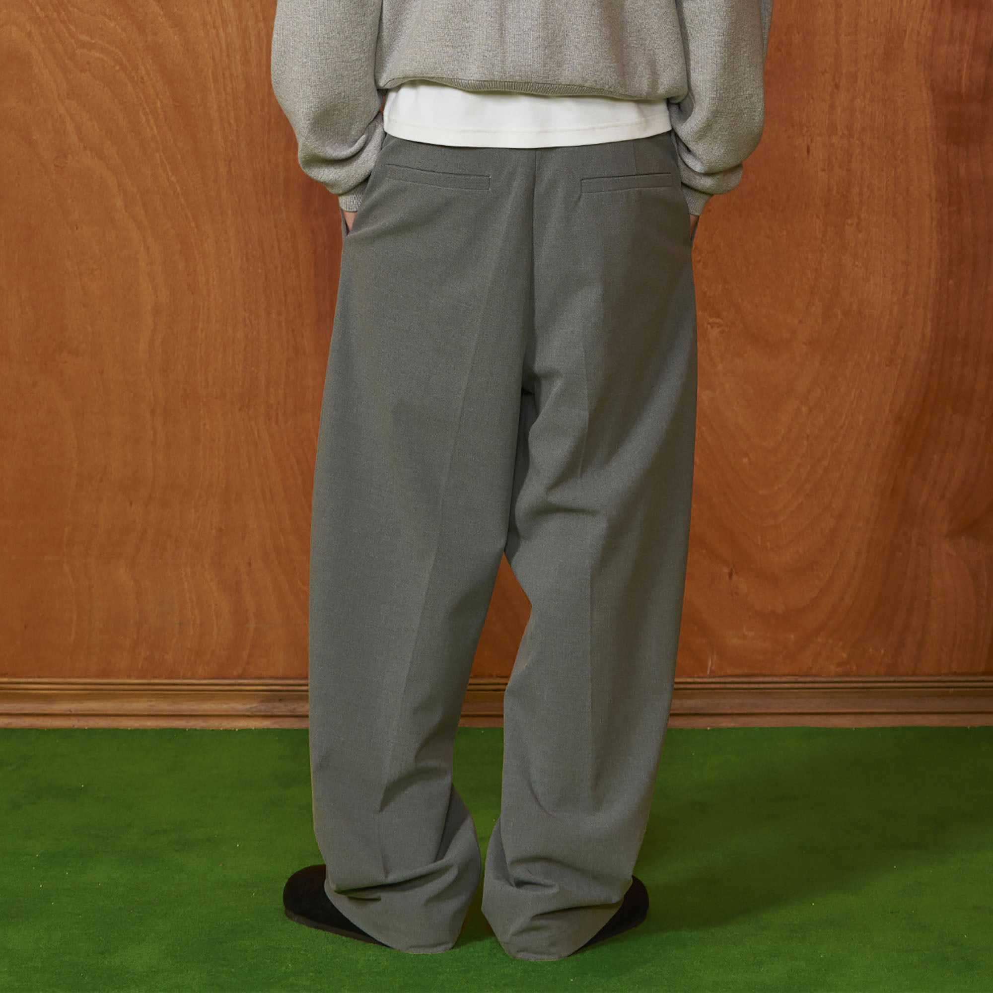 PMW Classic Pleated Fluid Wide-Leg Trousers, premium urban and streetwear designers apparel on PROJECTISR.com, PMW